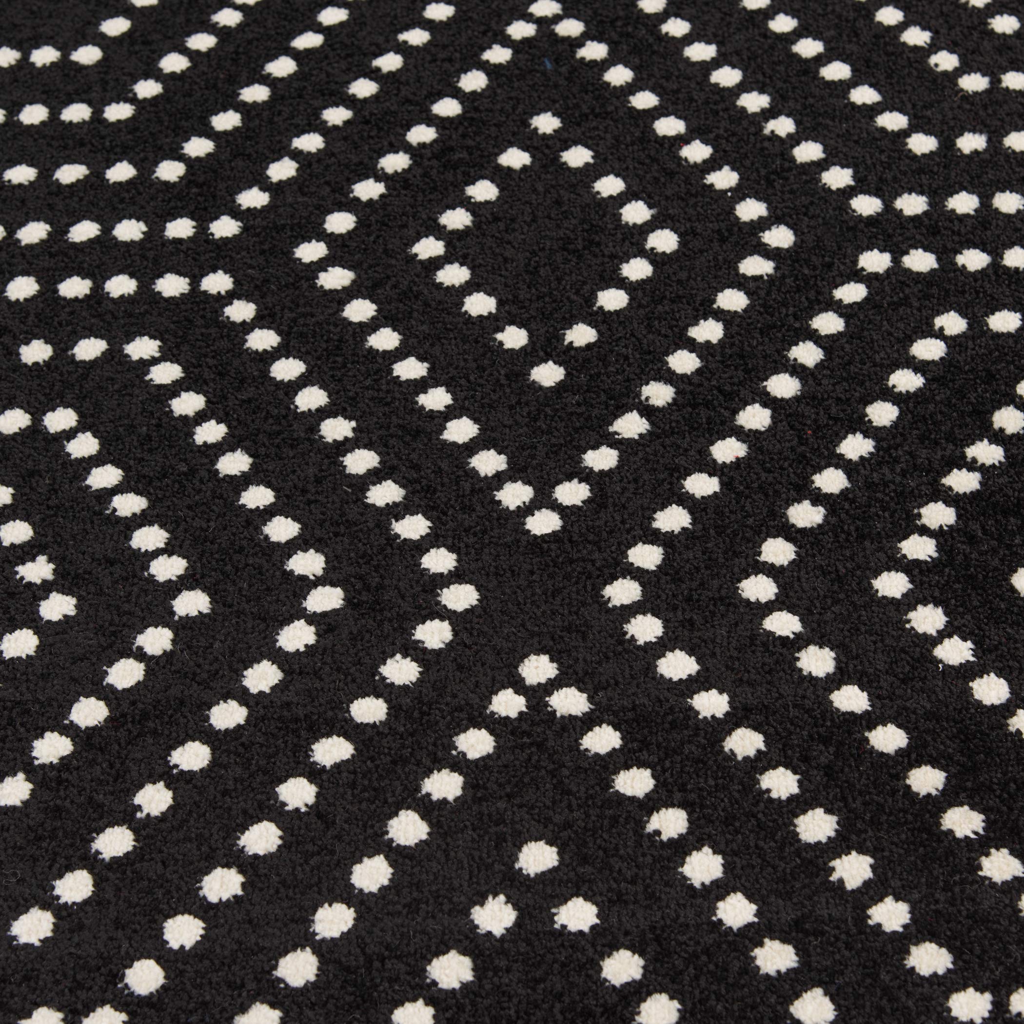 Tecopa Kaharie 2' x 3' Black Geometric Area Rug - Non-Slip Indoor Outdoor Carpet for Living Room, Bedroom, Patio & Entryway Decor