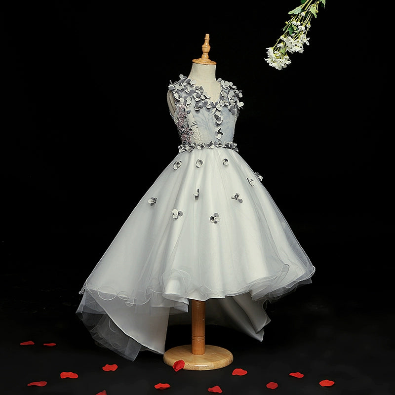 Elegant Flower Girl Dress with Embroidery - Toddler Birthday Party Princess Dress for Weddings, Pageants & Special Occasions