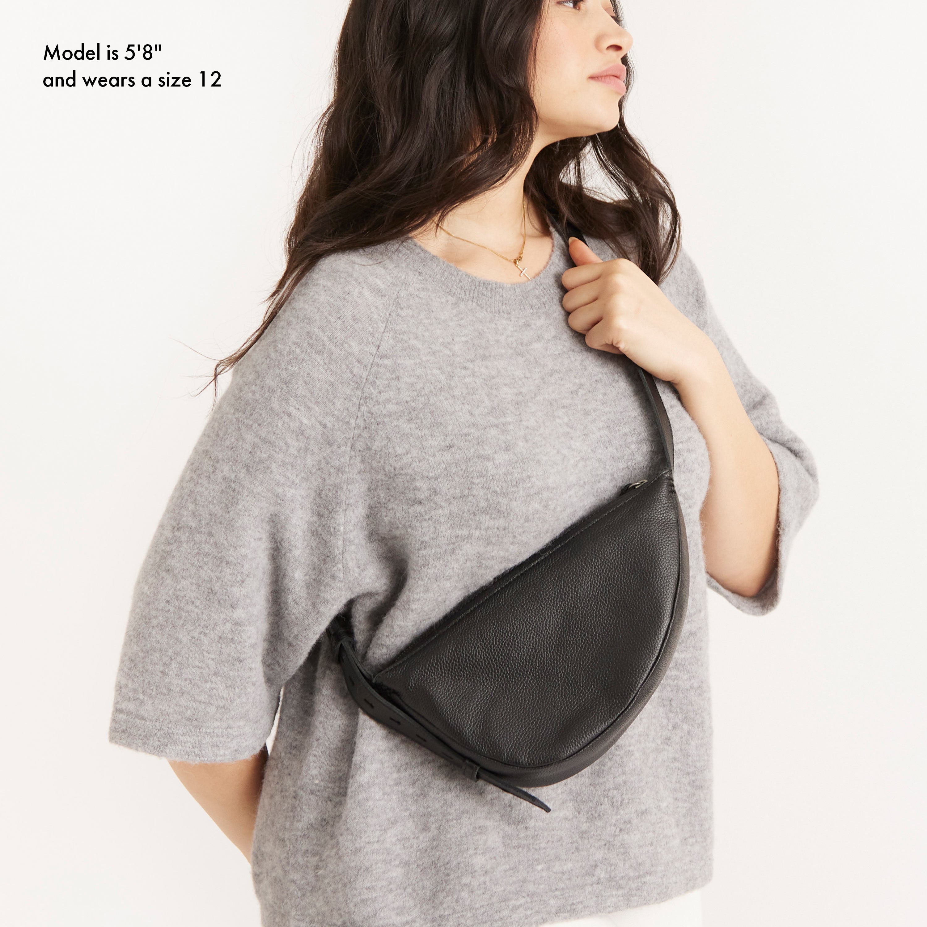 Premium Leather Tess Sling Bag in Black - Stylish Crossbody Purse for Women, Perfect for Everyday Use, Travel & Night Out