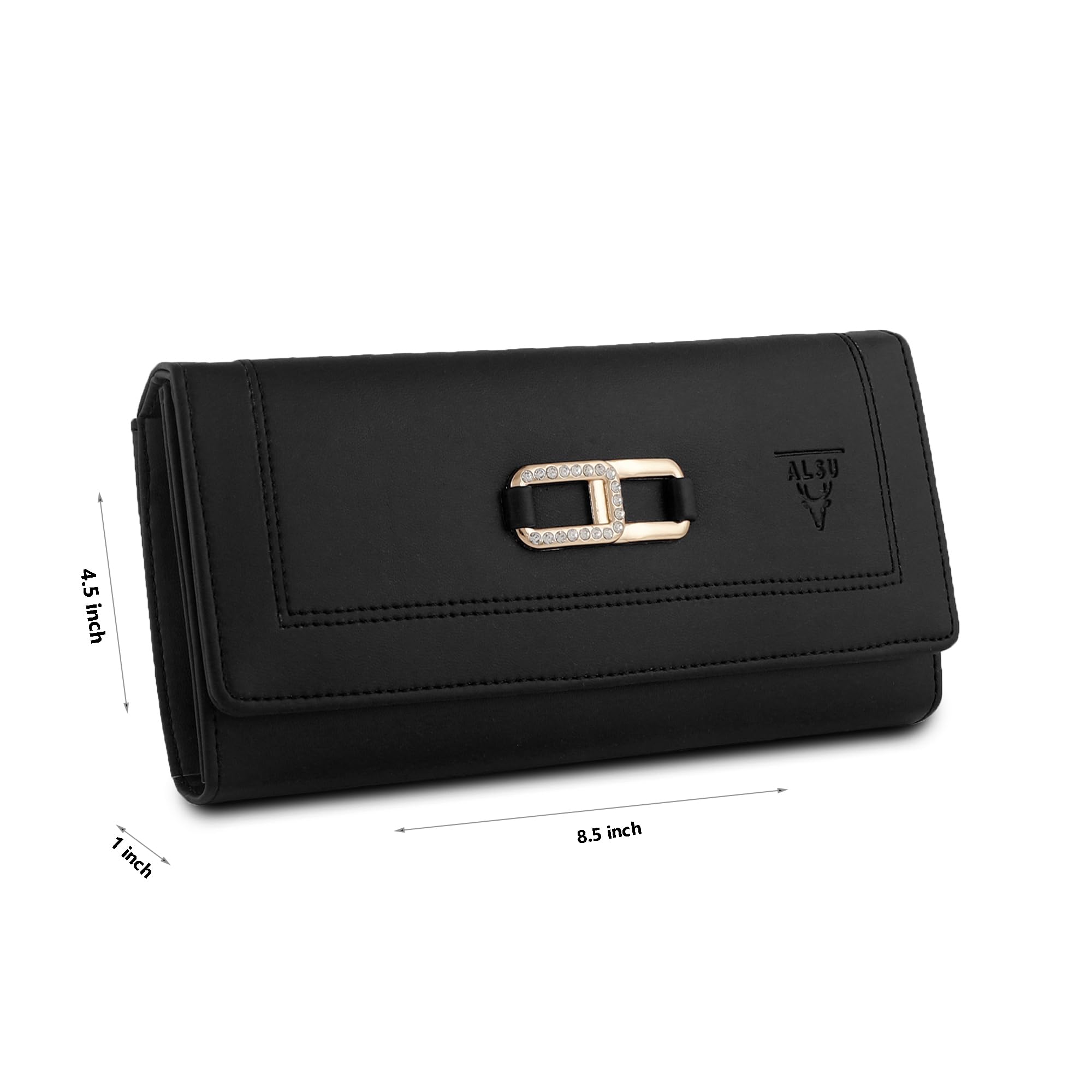 ALSU Women's Hand Wallet Purse Clutch - Slim Phone Pocket, 4 Card Slots & Coin Pockets | Soft Smooth Leather Material | Perfect for Evening Parties, Weddings & Daily Use