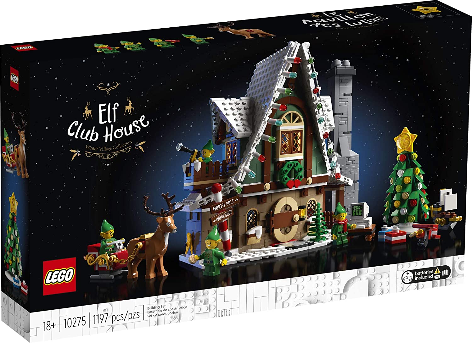 LEGO Elf Club House 10275 Building Kit - Creative Holiday Toy for Kids & Collectors - Perfect for Christmas Decor & Playtime Fun