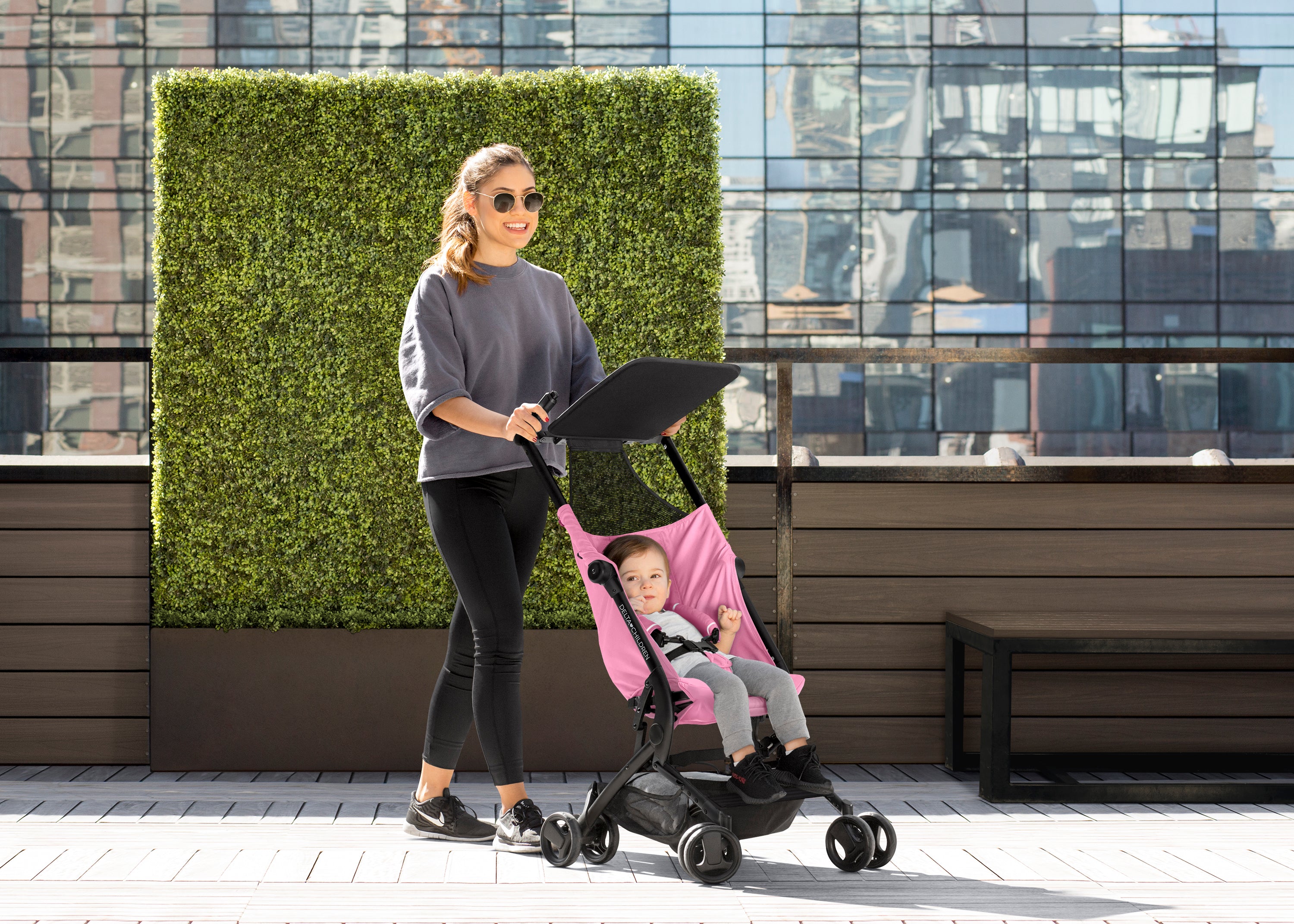 Lightweight Compact Stroller for Toddlers - Easy Fold Travel Stroller with Canopy & Storage Basket - Perfect for Shopping, Travel & Daily Walks