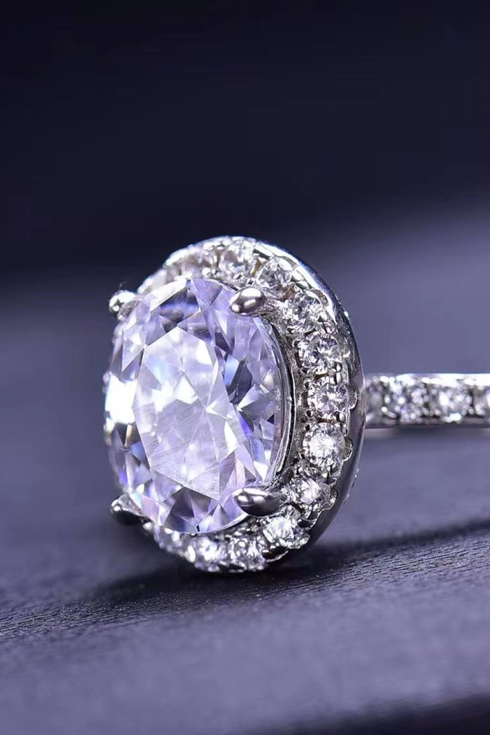 2 Carat Moissanite Engagement Ring for Women, Platinum Plated Wedding Band - Perfect for Proposals, Anniversaries & Special Occasions