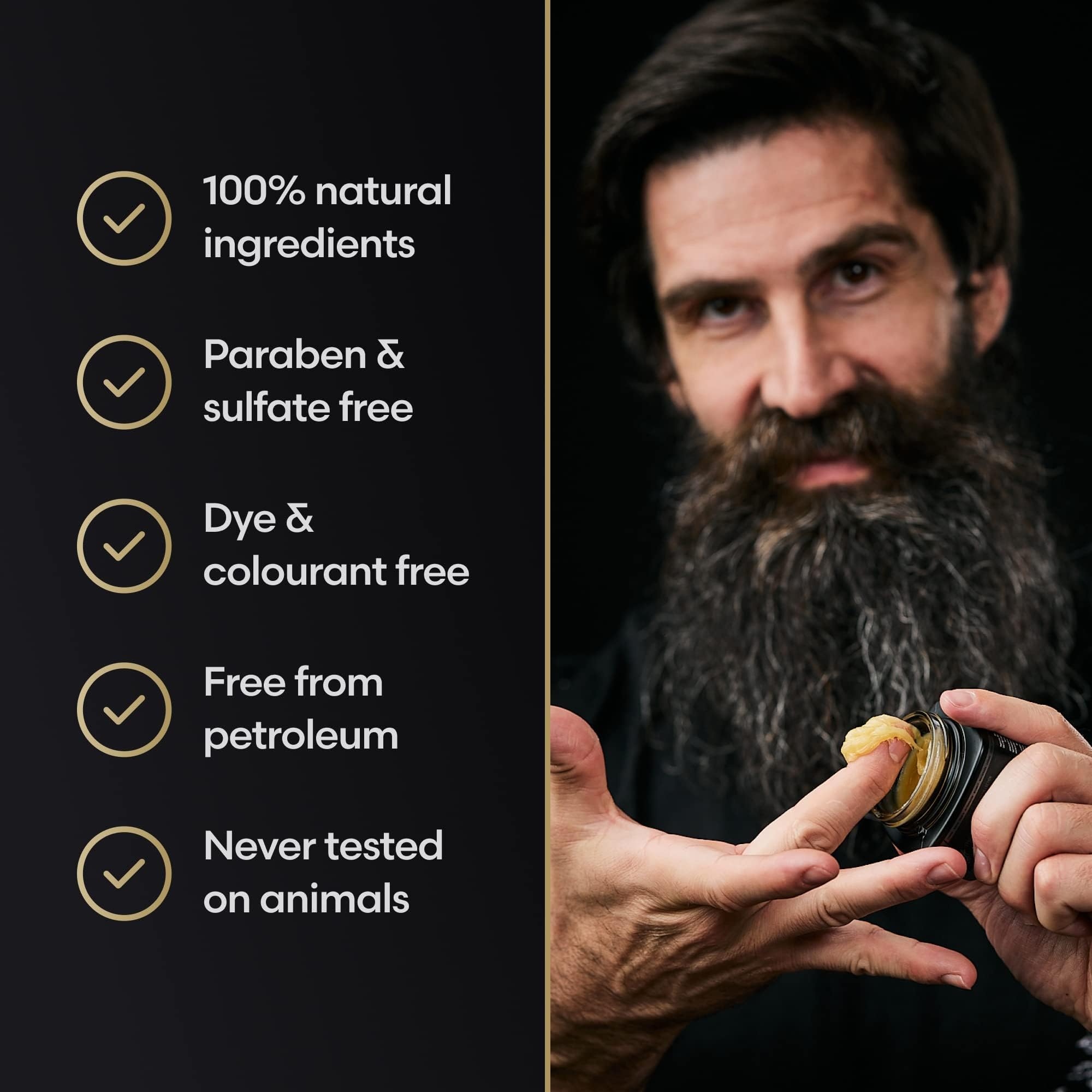 Premium Viking Beard Wax for Men - Beard Struggle Platinum Collection Vanir's Wisdom - 50g/1.76oz Mustache & Beard Styling Wax - Strong Hold for Taming & Grooming - Perfect for Daily Styling, Special Occasions & Cosplay Looks