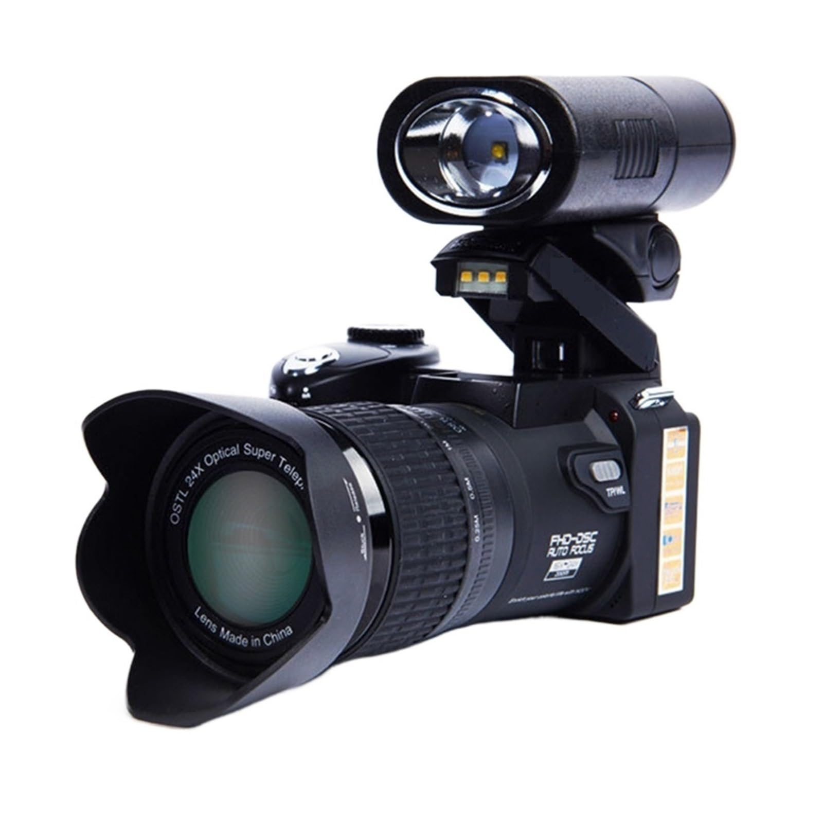 Professional MZZYG DSLR Camera with 24X Optical Zoom & 1080P HD Video - Wide Angle Digital Photography Camera with Telephoto Lens, Auto Focus, 128GB SD Card & Flashlight - Perfect for Travel Vlogging, Wildlife Photography & Home Video Recording