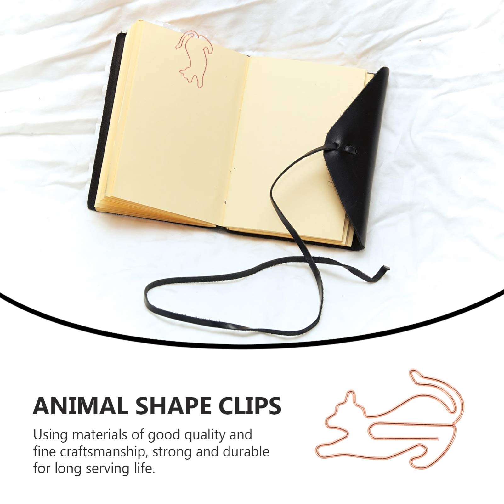 25pcs Colorful Animal-Shaped Paper Clips - Cat Bookmark Clips for Office, School, Party Supplies | Fun Stationery for Note Taking, Gift Wrapping & DIY Crafts