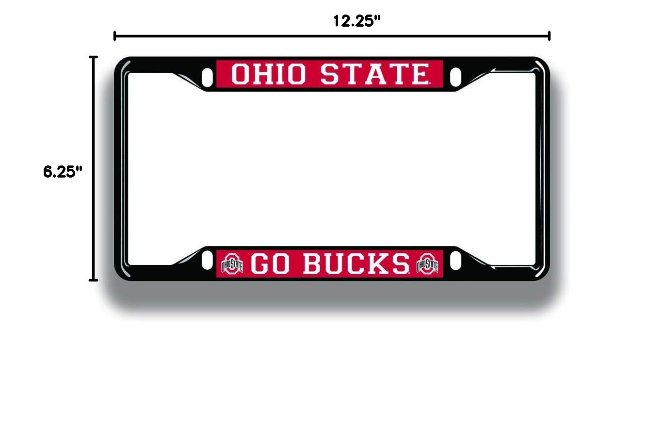 NCAA Licensed Black License Plate Frame - Premium Quality for Cars & Trucks - Perfect for College Sports Fans & Alumni