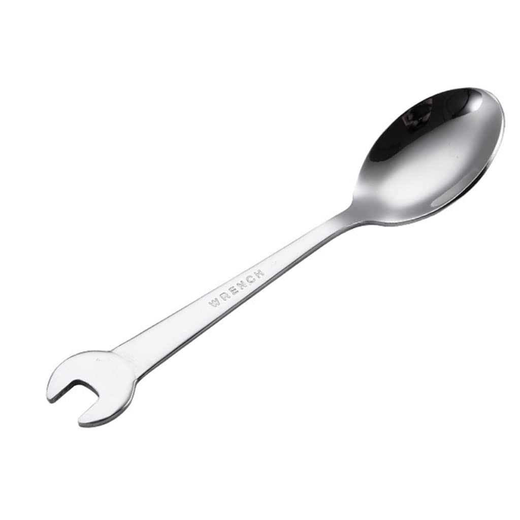 SOFEA Stainless Steel Wrench-Shaped Fork and Spoon Set - Durable Dinnerware for Camping, Picnics & Outdoor Dining - Unique Tableware Gift Idea