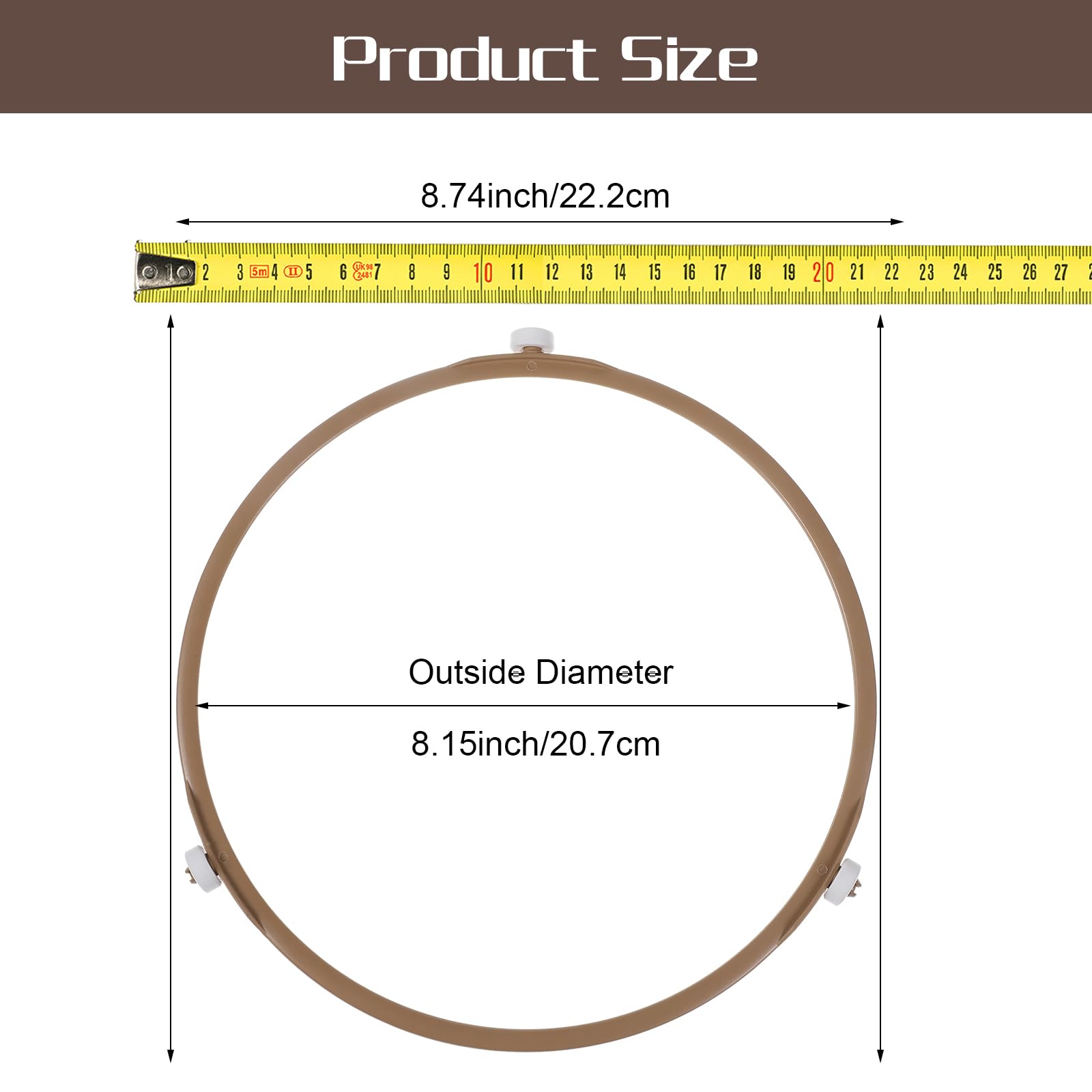 8.74 Inch Microwave Turntable Ring with 14mm Rollers - Replacement Microwave Oven Tray Support & Rotating Parts - Perfect for Microwave Repair and Kitchen Appliance Maintenance