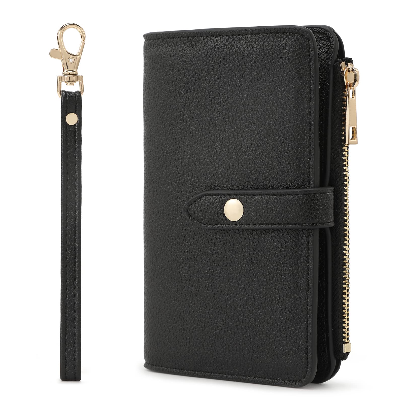 Premium RFID Blocking Passport Holder - PU Leather Travel Wallet for Passport, Credit Cards & Boarding Passes | Secure Document Organizer for International Travel & Business Trips (Black, Medium Size)