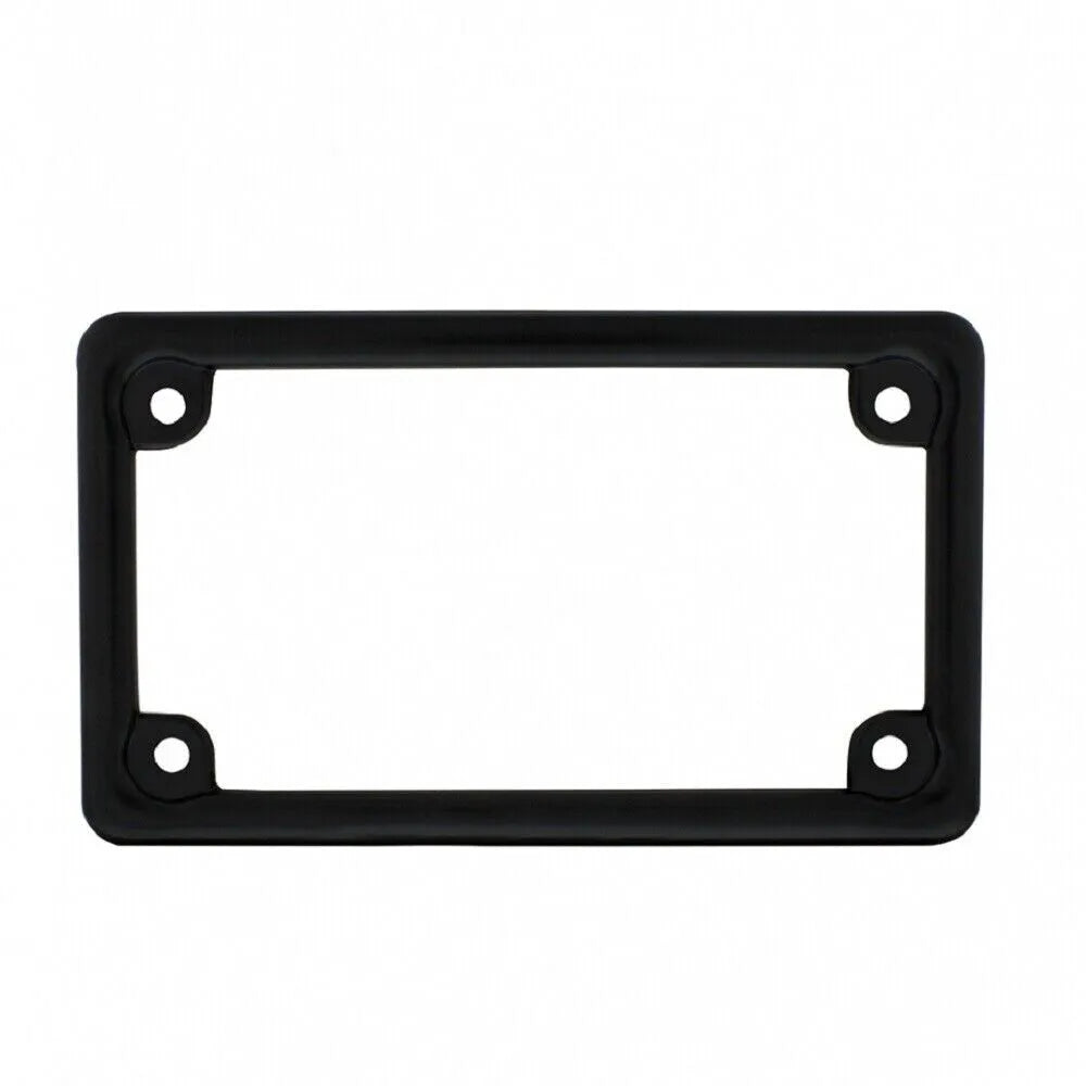 Black Motorcycle License Plate Frame - Durable & Stylish for Harley, Honda, Yamaha - Perfect for Cruisers, Sport Bikes & Road Trips