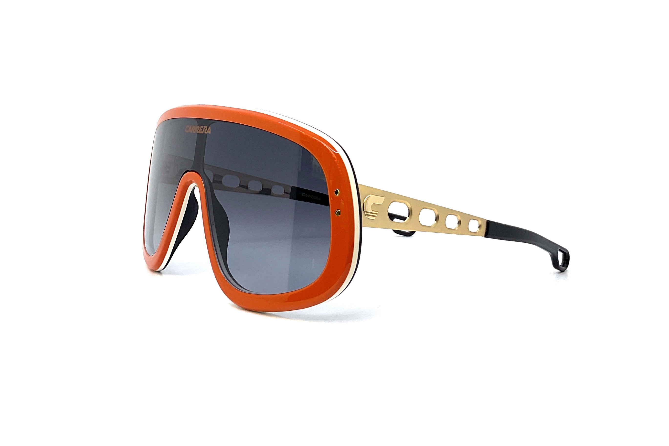Carrera Flaglab 17 Orange Gold Sunglasses - Polarized UV Protection Sports Sunglasses for Men & Women - Perfect for Running, Cycling, and Outdoor Activities