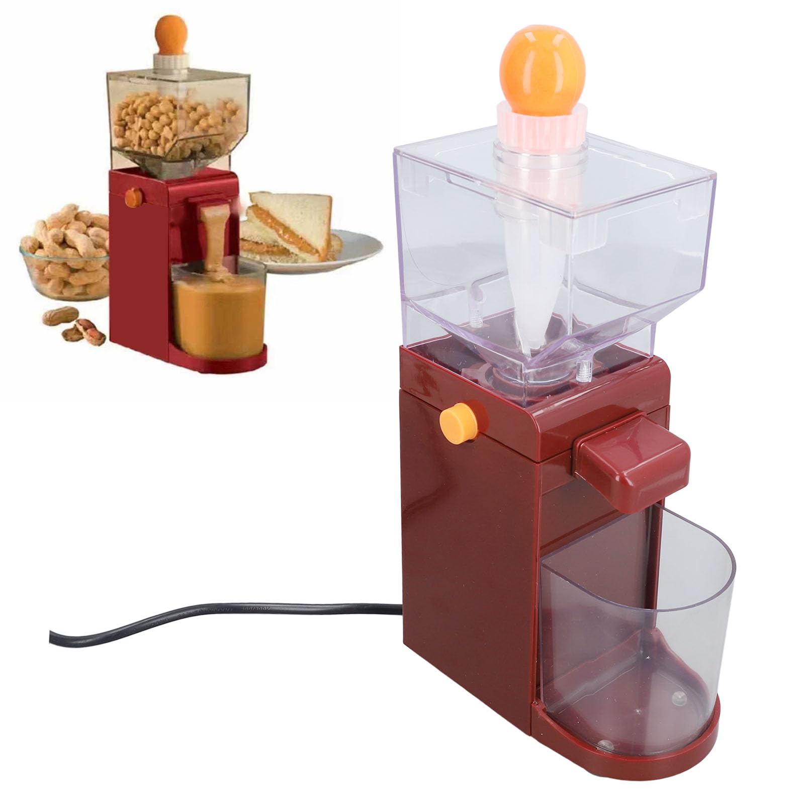Electric Peanut Butter Maker Machine - Home Nut Grinder for Almonds, Cashews, Hazelnuts & Sesame - Anti-Slip Design - Perfect for Healthy Snacks, Smoothies & Baking