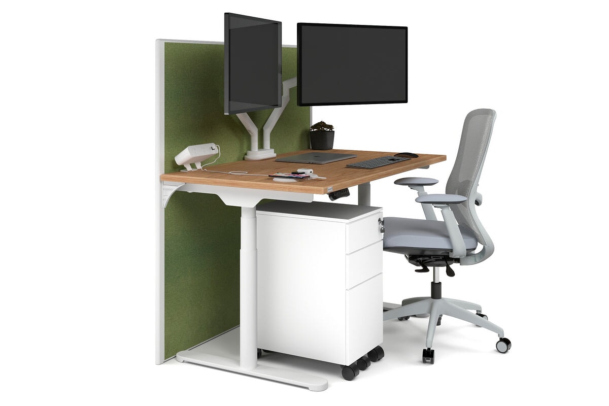 Flexi Premium Height Adjustable Single Workstation Desk - 1200L x 700W - Ergonomic Standing Desk for Home Office & Workspace