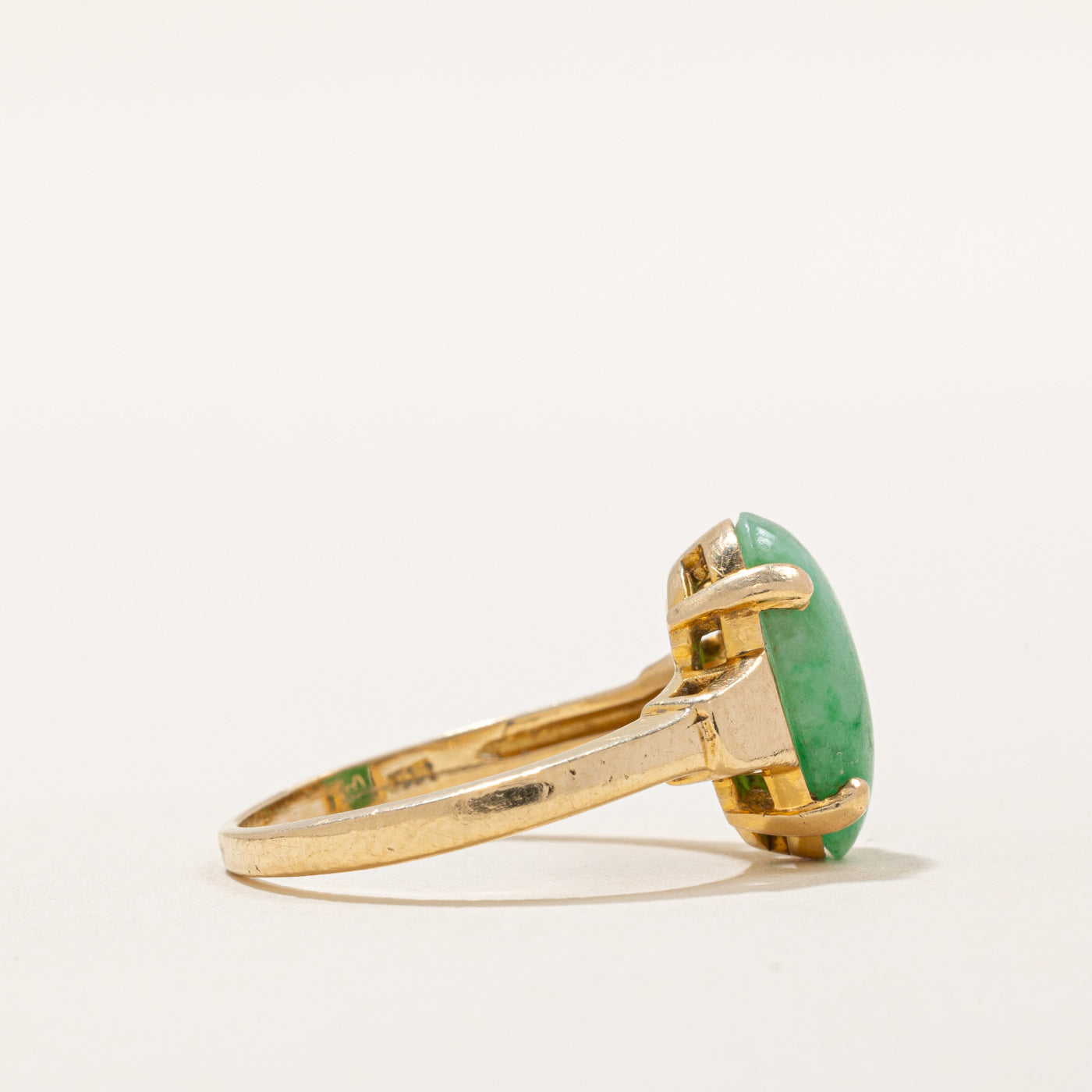 4.10ct Natural Jadeite Cocktail Ring - Size 6.5 - Elegant Green Gemstone Statement Jewelry for Women - Perfect for Evening Parties, Weddings & Special Occasions