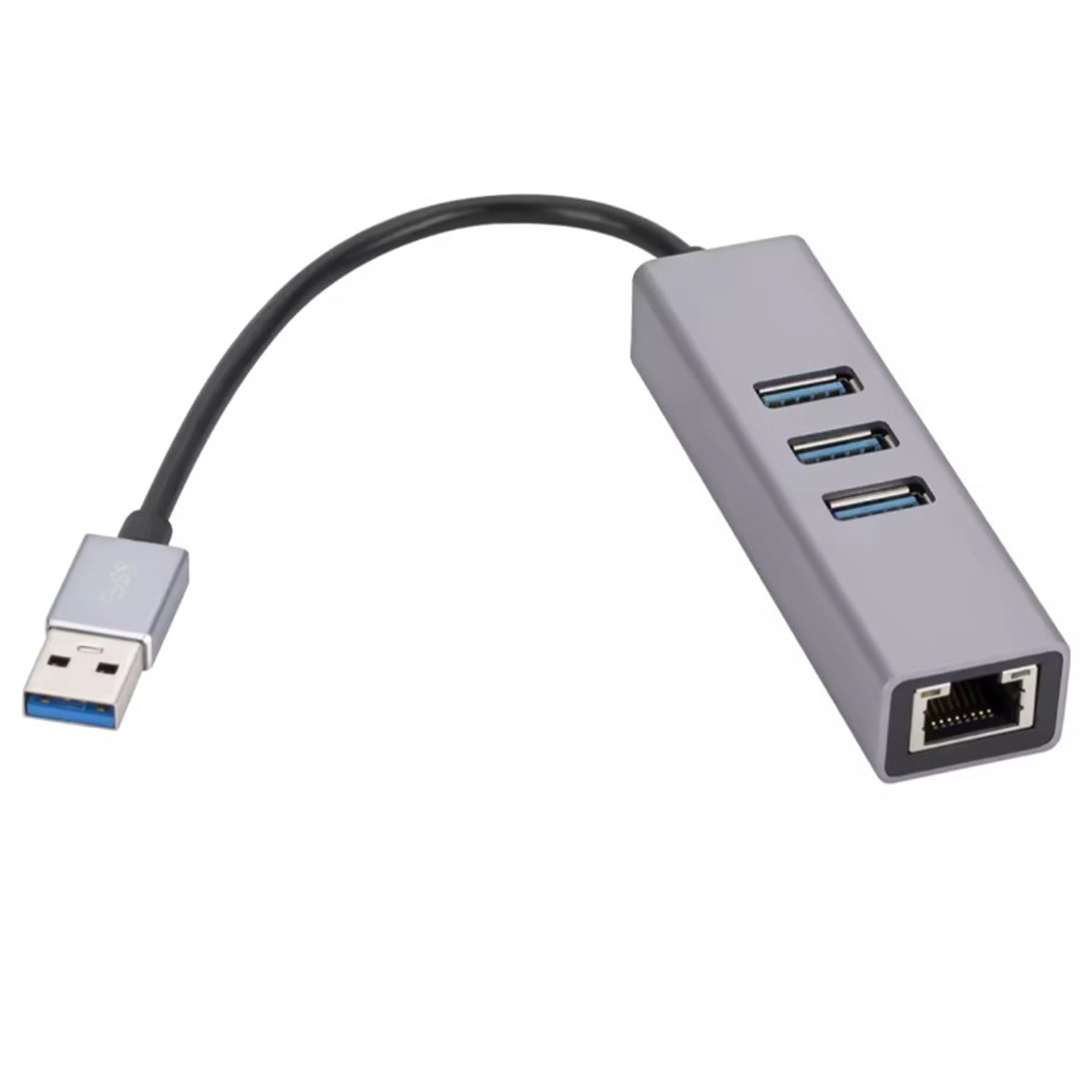 USB 3.0 to RJ45 Ethernet Adapter with 3-Port USB Hub - High Speed Internet & Data Transfer for Laptop, Desktop, Gaming & Home Office Use