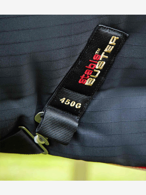 Premier Equine Stable Buster 450g Heavyweight Stable Rug with Neck Cover - Warm Winter Horse Blanket for Cold Weather Riding & Stable Protection