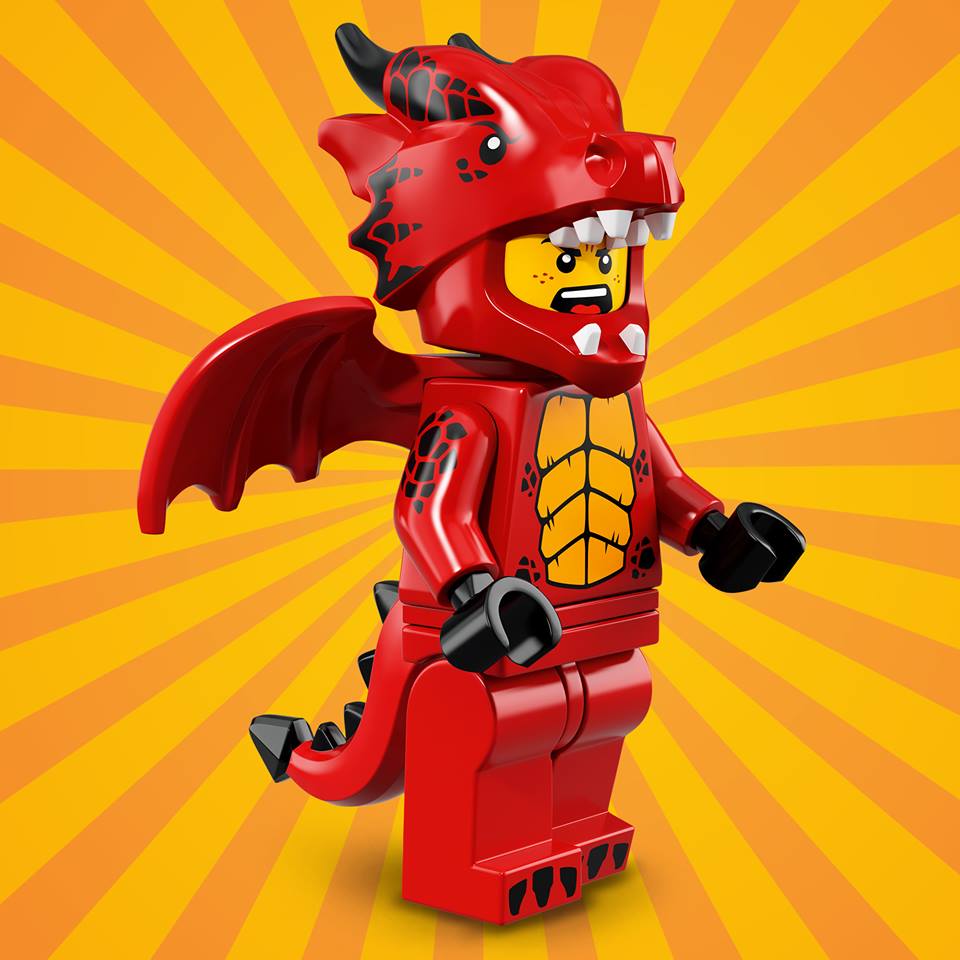 LEGO Minifigure Series 18 Dragon Suit Guy - Collectible Dragon Costume Character for LEGO Builders & Fans - Perfect for Display, Play & LEGO Collections