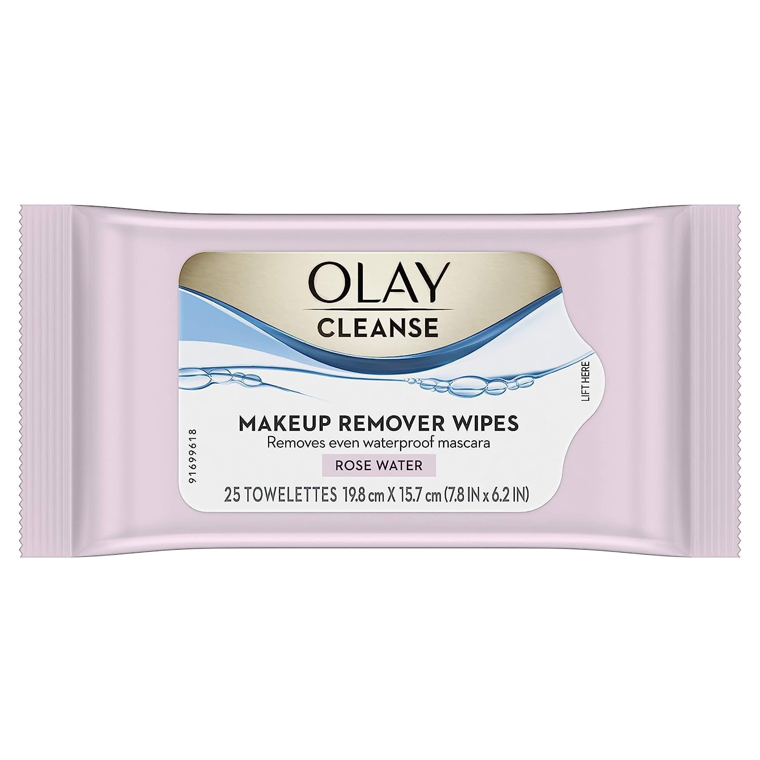 Olay Cleanse Makeup Remover Wipes with Rose Water - 25 Count | Gentle Facial Cleansing for Sensitive Skin | Perfect for Travel, Gym & Daily Skincare Routine