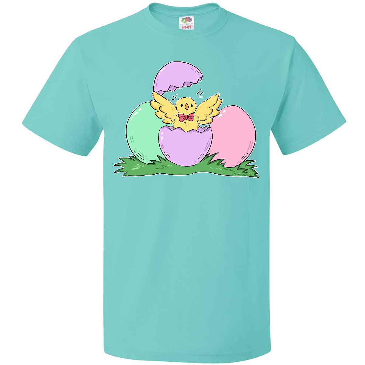 Inktastic Cute Easter Chick Hatching from Egg Graphic T-Shirt - Fun Spring Outfit for Easter Egg Hunts & Family Gatherings