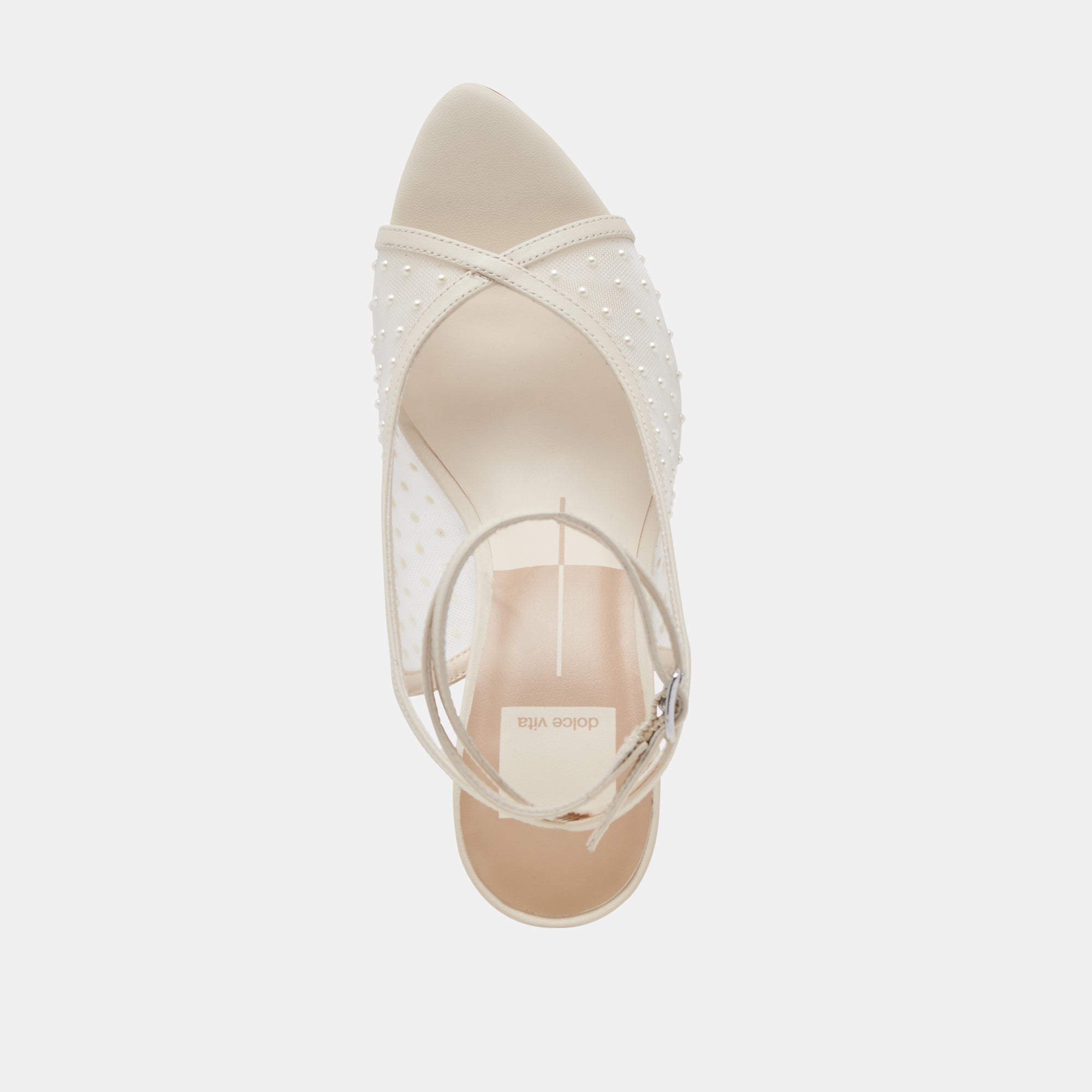 Missy Pearl Ivory Mesh Heels - Elegant Women's High Heels for Weddings, Parties & Special Occasions