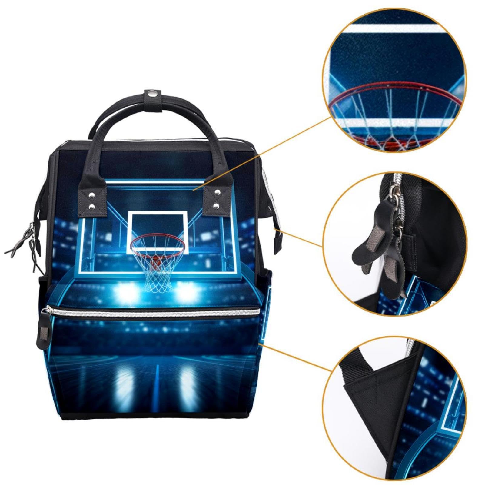 Best Travel Backpack for Men & Women - Durable Lightweight Hiking Backpack with Basketball Hoop Stadium Design - Perfect for Outdoor Adventures, Gym, Work & School
