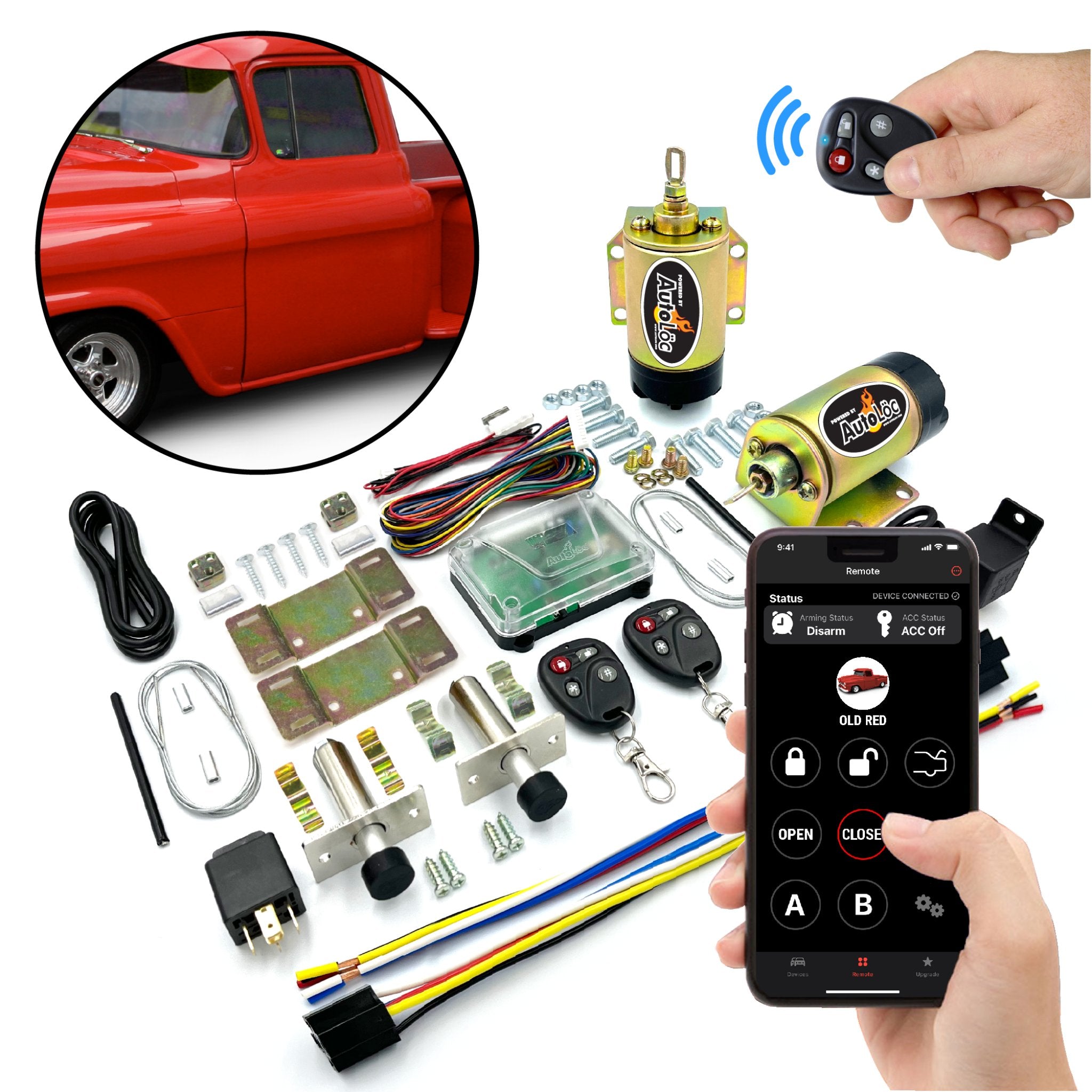 1904 Cadillac Model B 35lb Remote Shaved Door Handle Kit with Solenoids, Poppers & Latch Cable Adapters – Smooth Custom Car Door Conversion for Hot Rods & Classic Cars – Perfect for Car Shows & Automotive Restoration Projects