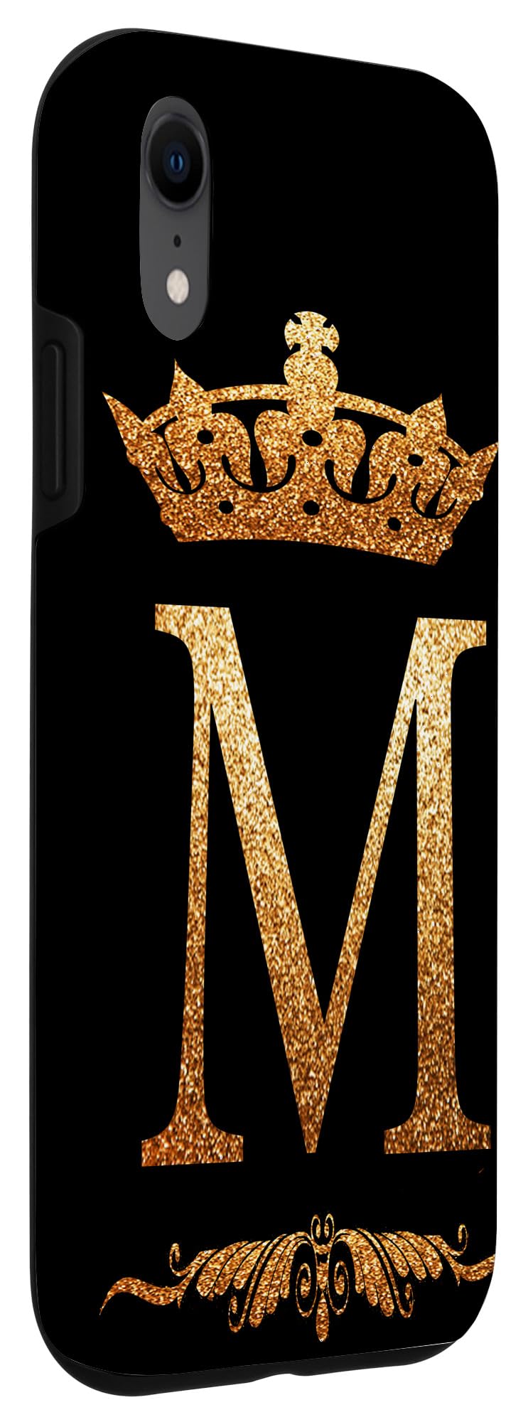 **iPhone XR Crown Phone Case - Letter M Initial Design, Durable Protective Cover for Women & Men | Perfect for Gifts, Travel, and Everyday Use**