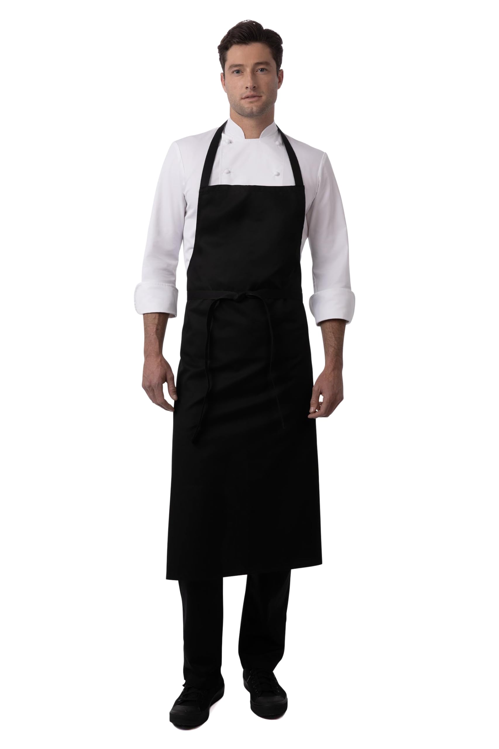 Premium Unisex Chef Bib Apron for Cooking, Grilling & Baking - Adjustable Neck Strap & Large Pockets - Ideal for Home Kitchen, BBQ Parties & Culinary Classes