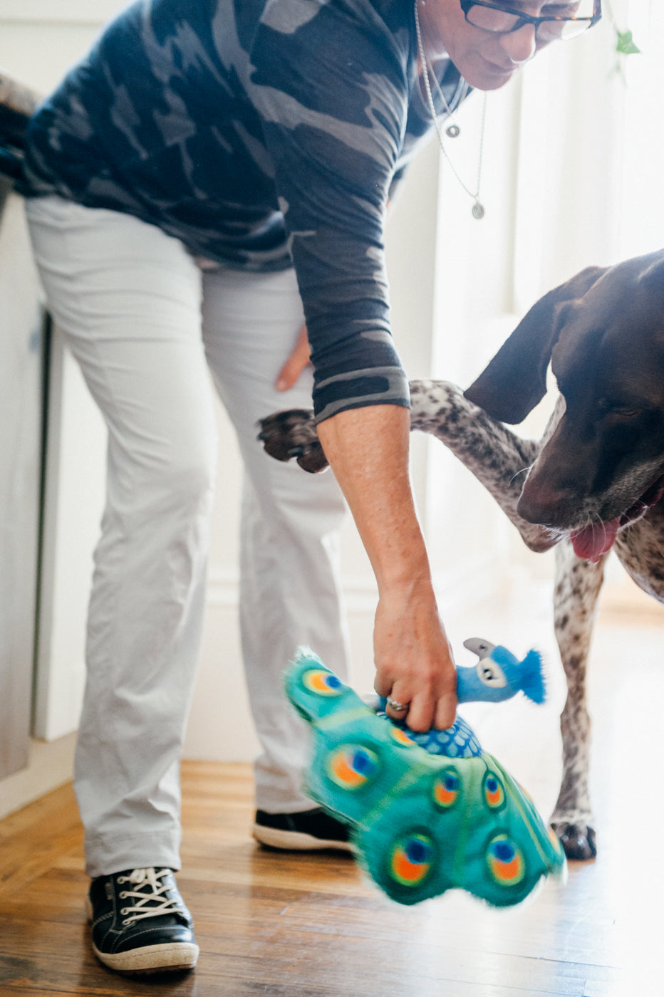 Percy the Peacock Plush Dog Toy - Fetching Flock™ Interactive Chew Toy for Dogs | Soft & Durable Pet P.L.A.Y. Toy for Fetch, Tug-of-War & Cuddling | Perfect for Playtime, Training & Comfort