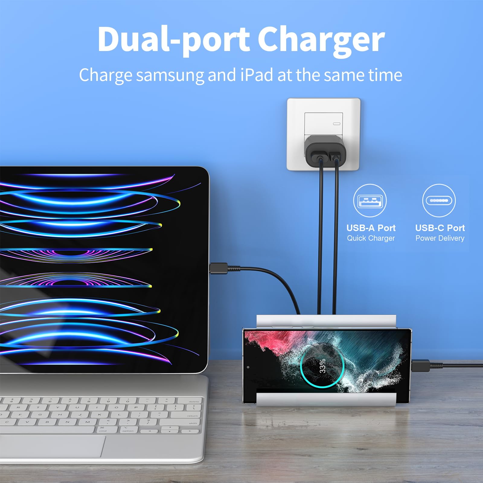 25W Super Fast USB C Charger Block & 6FT Cable - Compatible with Samsung Galaxy S23/S22/S21/S20/Note 20/10, Pixel 6 Pro - Quick Charge for Android Phones - Perfect for Home, Office & Travel Charging
