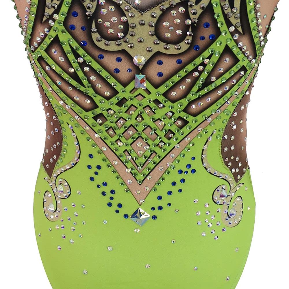 LIUHUO Handmade Synchronized Swimming Suits for Girls - Professional Training & Competition Leotards - Perfect for Swim Meets, Water Ballet, and Aquatic Performances