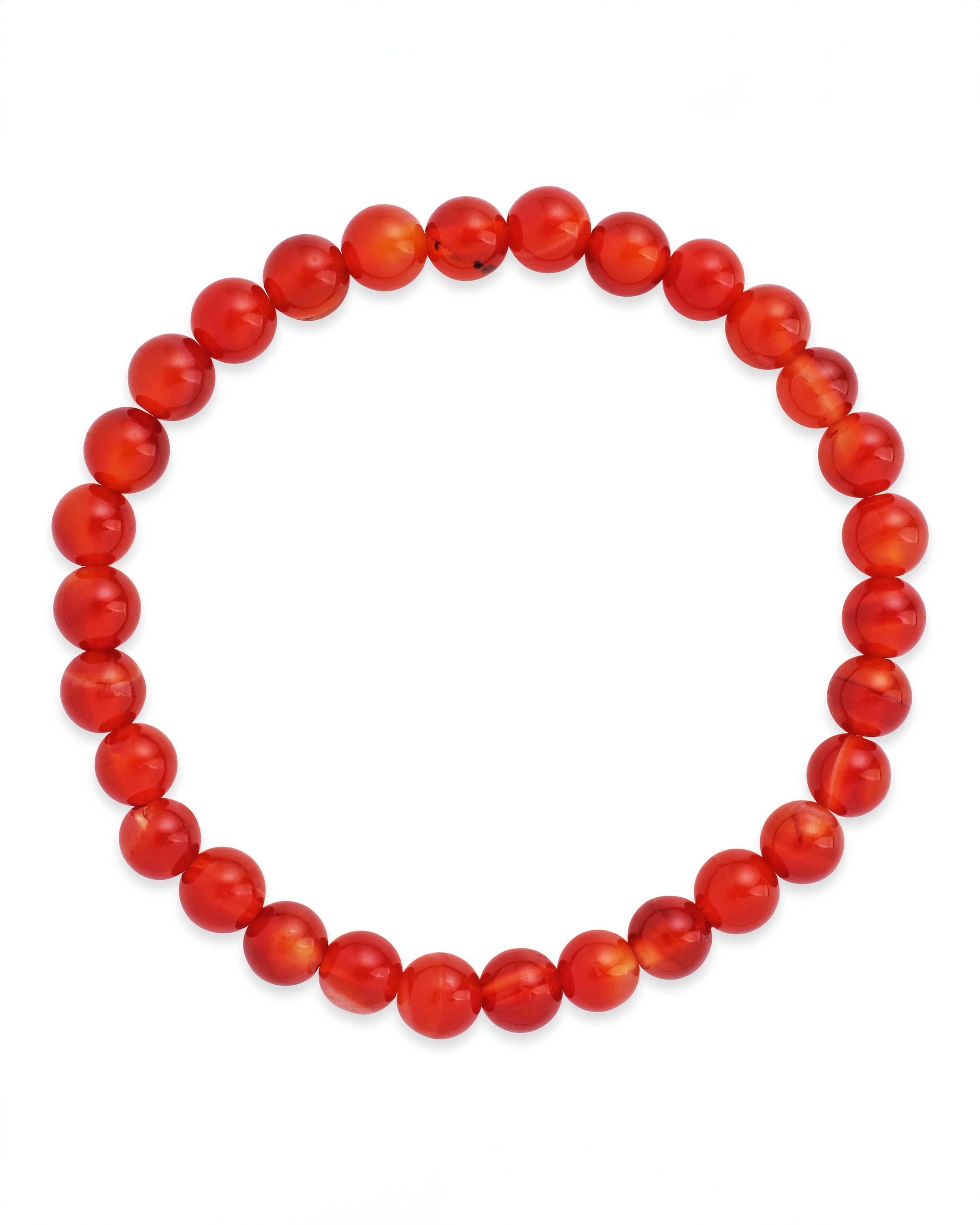 Red Agate Beaded Stretch Bracelet - Handmade Gemstone Jewelry for Women | Perfect for Yoga, Meditation & Boho Fashion