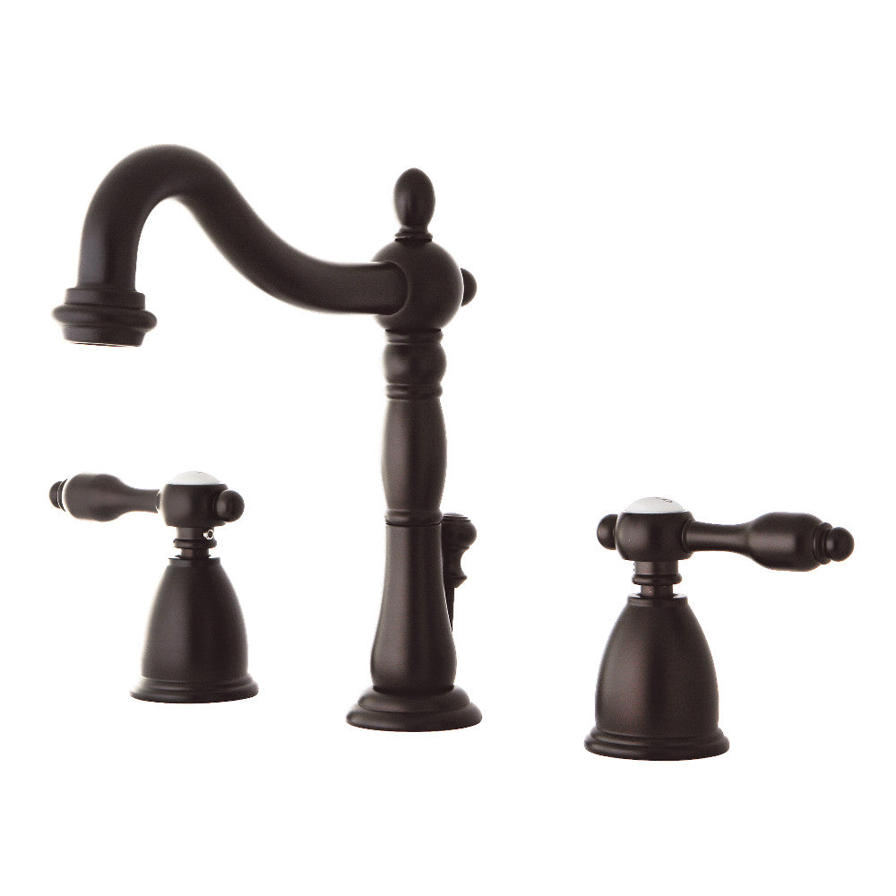 Kingston Brass KB1971TAL Tudor Widespread Bathroom Faucet with Plastic Pop Up