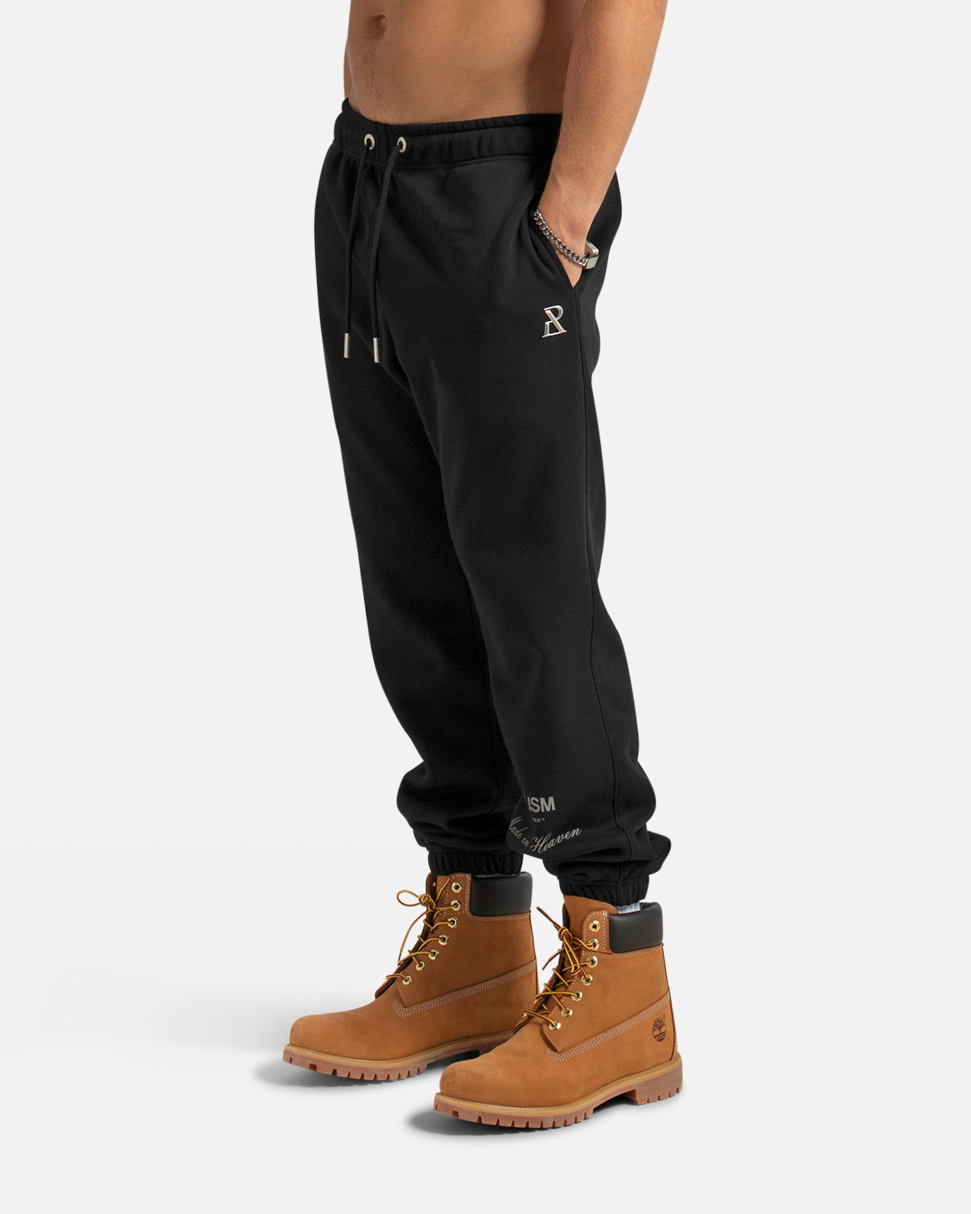 SSS Realism Radiant Sweatpants for Women - Black High Waist Joggers with Pockets - Comfortable Lounge Pants for Yoga, Running & Casual Wear