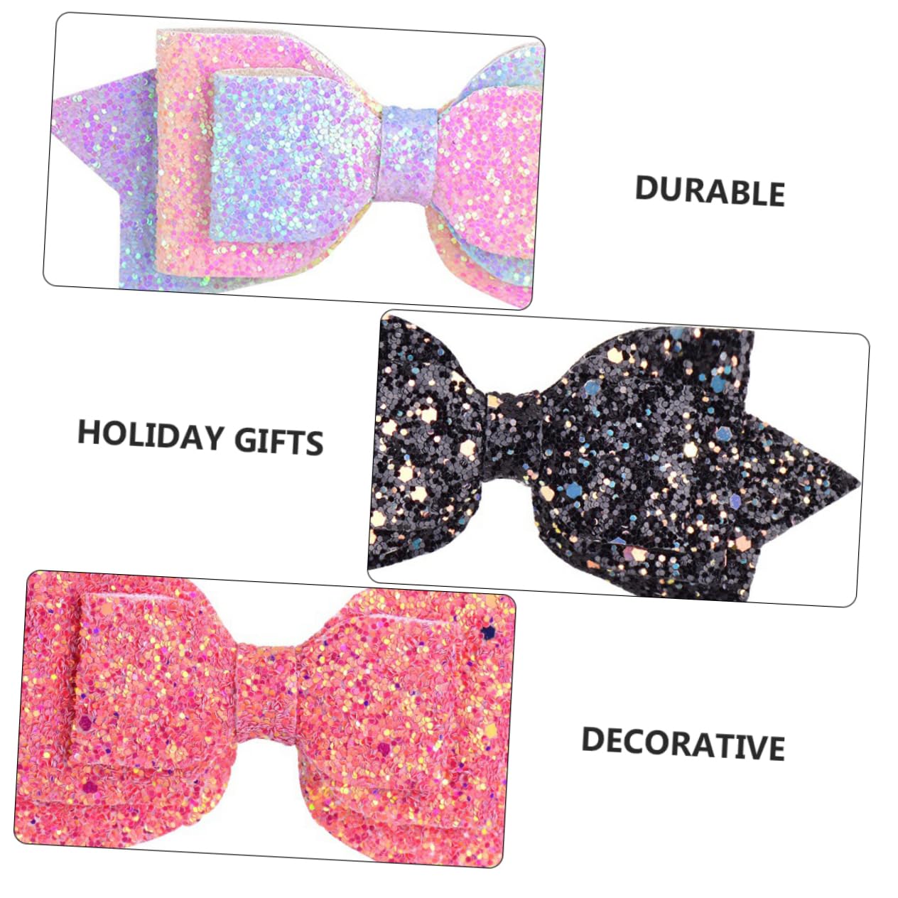 TOYANDONA 2 Sets Baby Girls Hair Clips with Sequins Bows - 24pcs Safe Non-Slip Hairpins for Toddlers & Kids - Perfect for Parties, School, and Daily Outfits