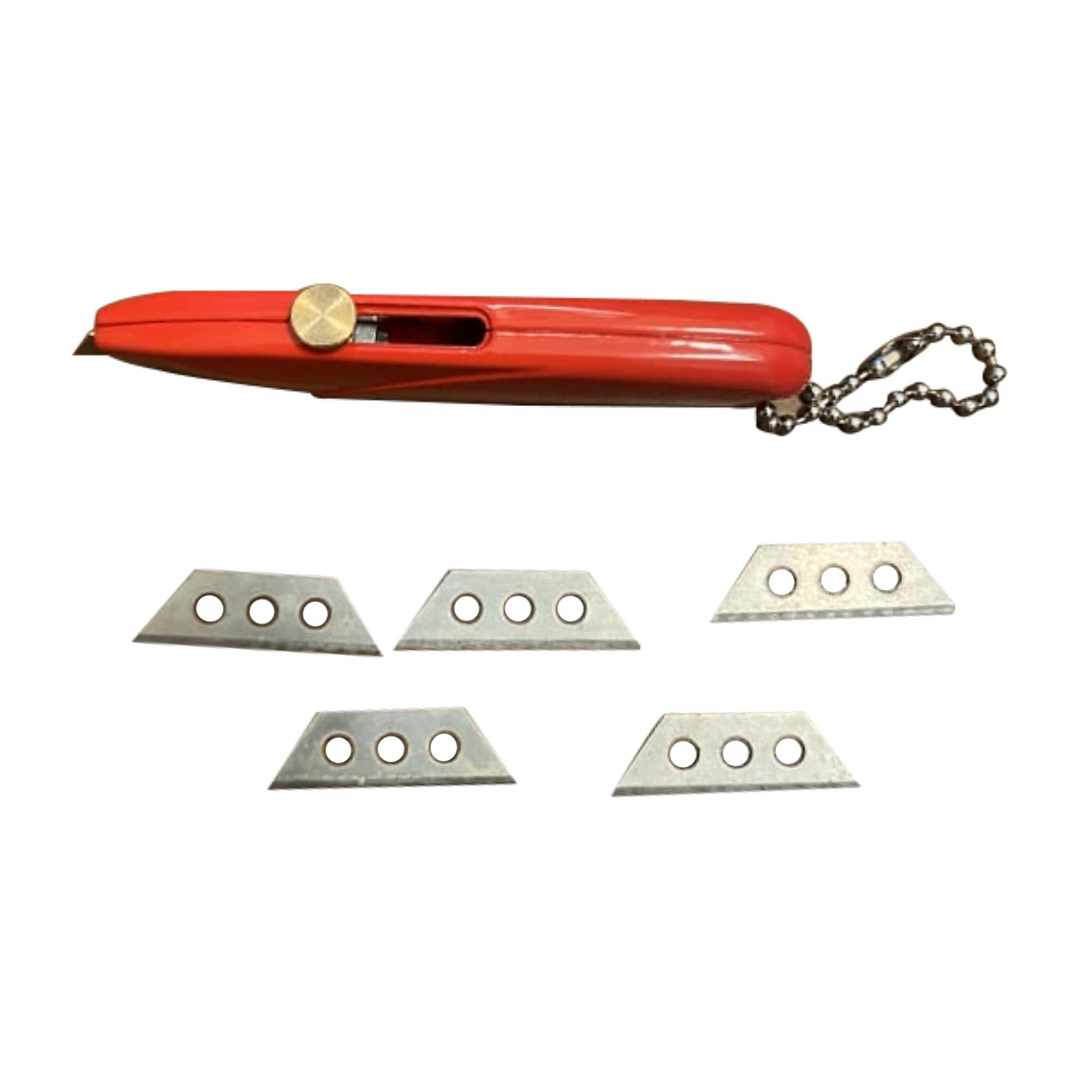 3 Inch Mini Keychain Knife with 5 Extra Blades - Compact Box Opener Utility Tool for Keyring - Perfect for Opening Packages, Letters & Outdoor Adventures