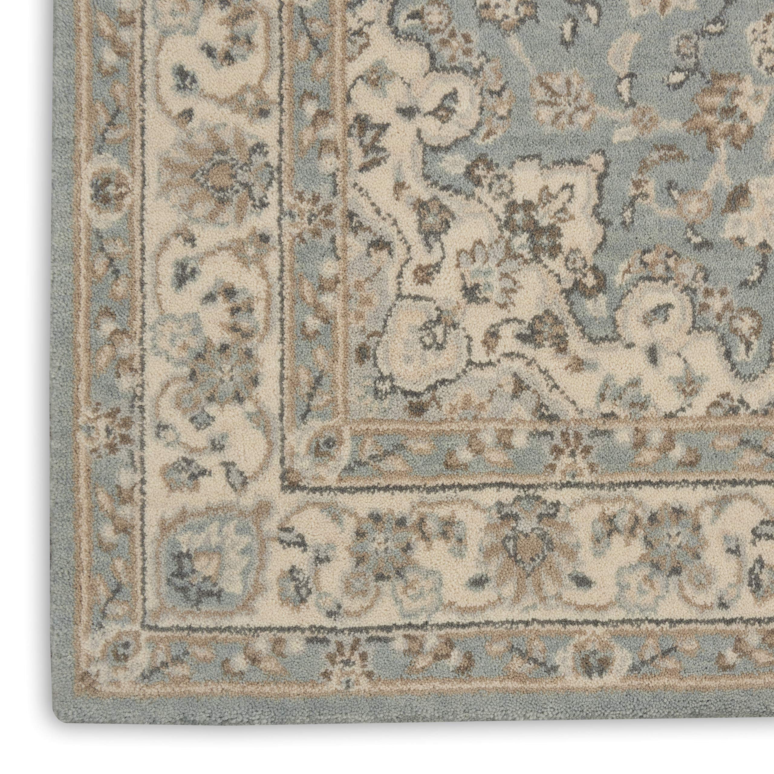 Nourison Living Treasures Floral Aqua/Ivory 2'6