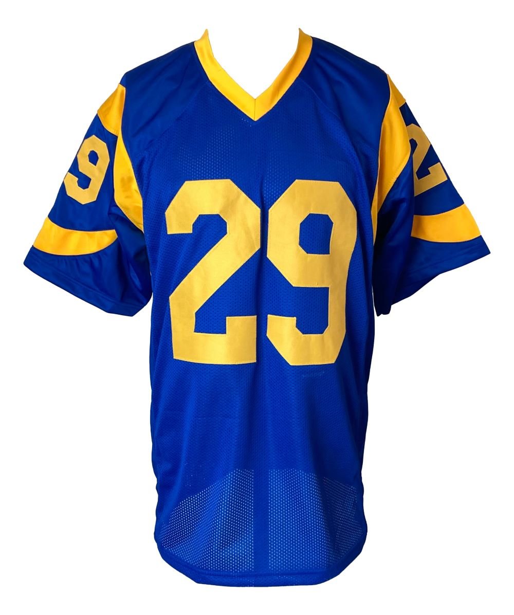 Eric Dickerson Los Angeles Rams Signed Blue Football Jersey - HOF 99 JSA Certified - Perfect for NFL Memorabilia Collectors & Sports Fans Display