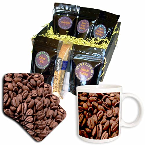 3D Rose Artistic Roasted Coffee Beans Gift Basket - Premium Coffee Lover Present for Holidays, Birthday & Housewarming - Perfect for Office, Kitchen Decor & Coffee Enthusiasts