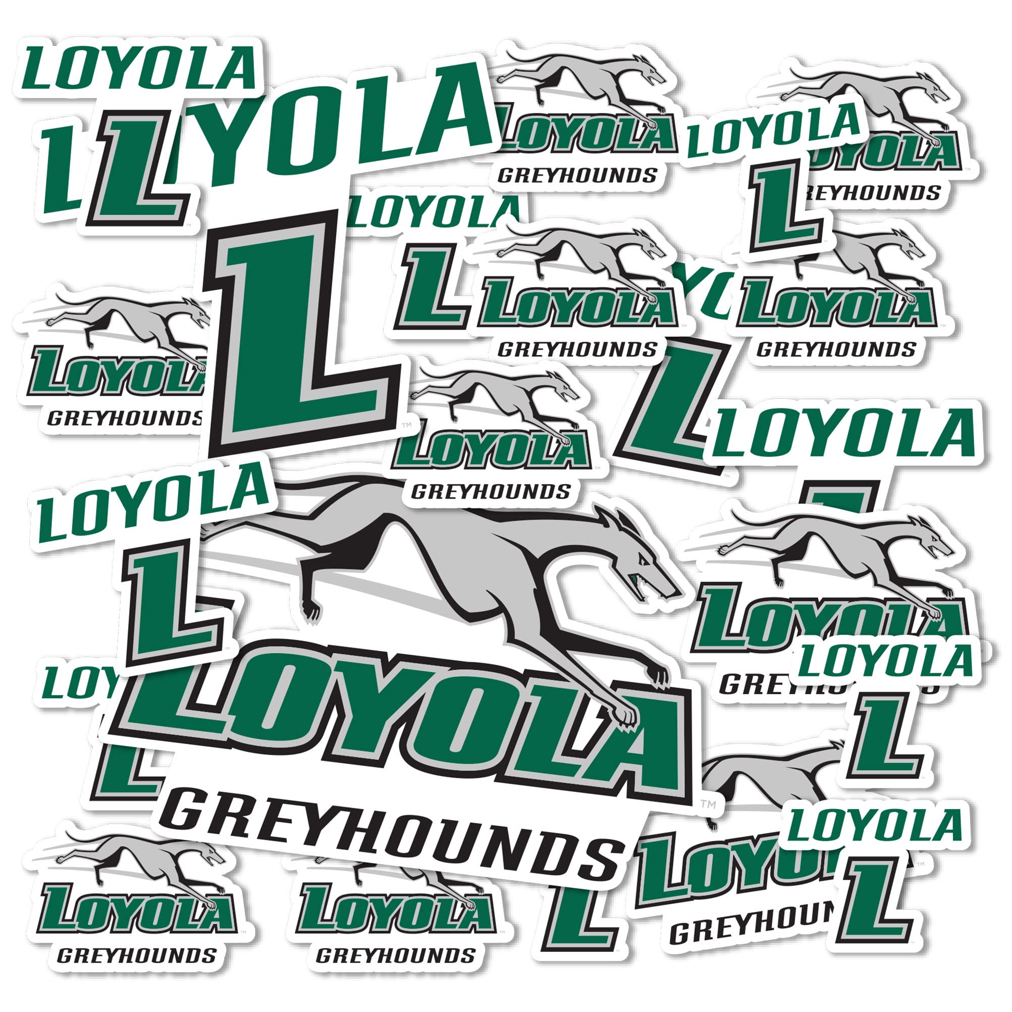 Loyola Maryland University Greyhound Sticker - Desert Cactus Vinyl Decals for Laptop, Water Bottle, Car & Scrapbook (13.43x10.94 Inch Sheet) - Perfect for College Pride, School Spirit & DIY Crafts