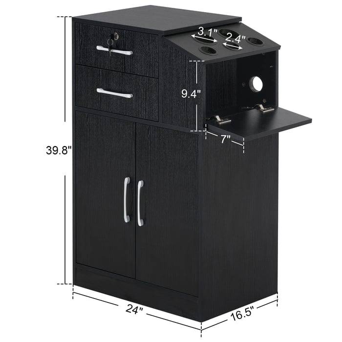 Professional Ethan Locking Styling & Barber Station - Portable Hair Cutting Station for Salons & Home Use - Perfect for Barbers, Stylists & DIY Haircuts