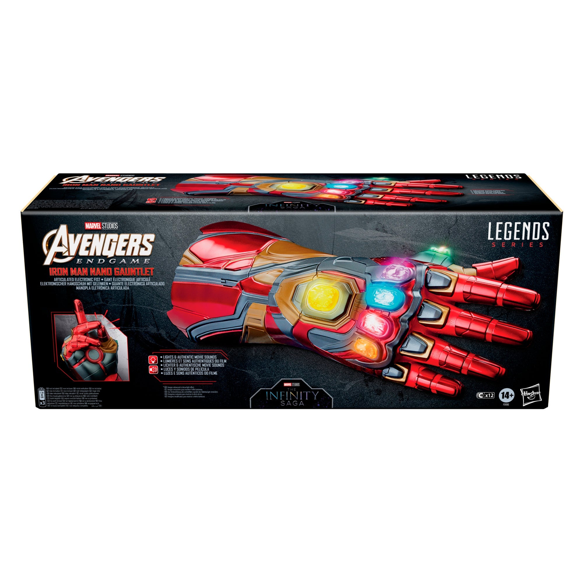 Marvel Legends Series Iron Man Nano Gauntlet - Articulated Electronic Fist with LED Lights | Collectible Action Figure for Marvel Fans, Cosplay & Display