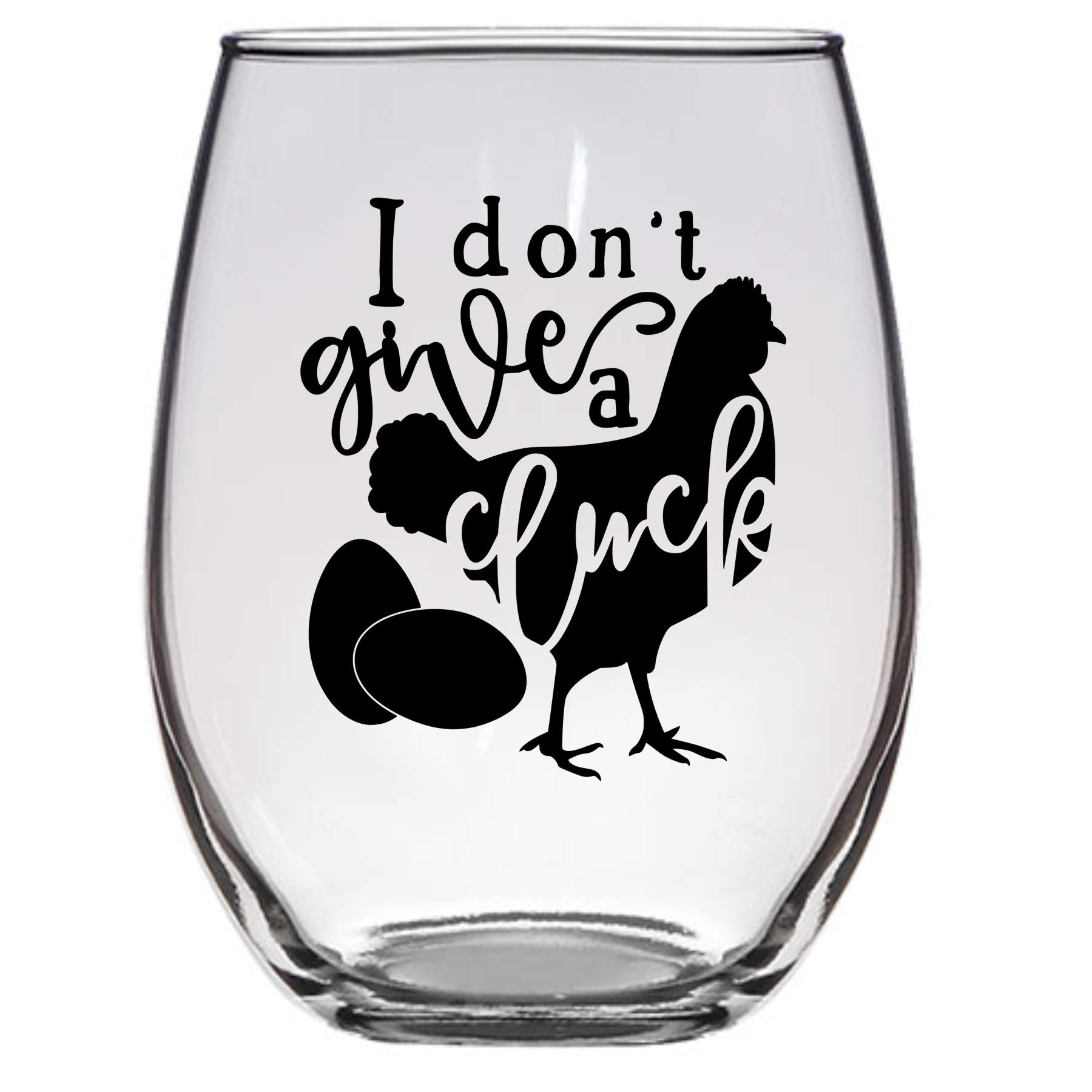 Funny I Don't Give a Cluck Wine Glass - 21oz Humorous Chicken Design for Farm Life Lovers - Perfect for Parties, Gifts & Country-Themed Decor