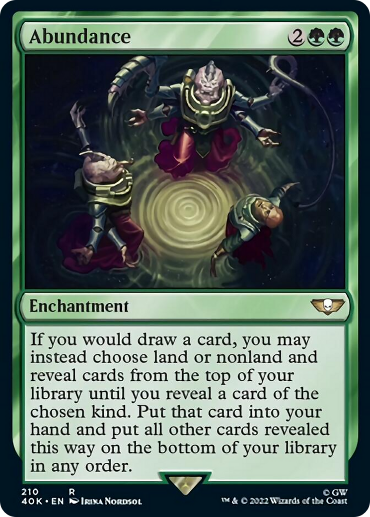 Warhammer 40,000 Abundance Surge Foil Trading Card - Collectible Game Accessory for MTG & Tabletop Gaming Enthusiasts