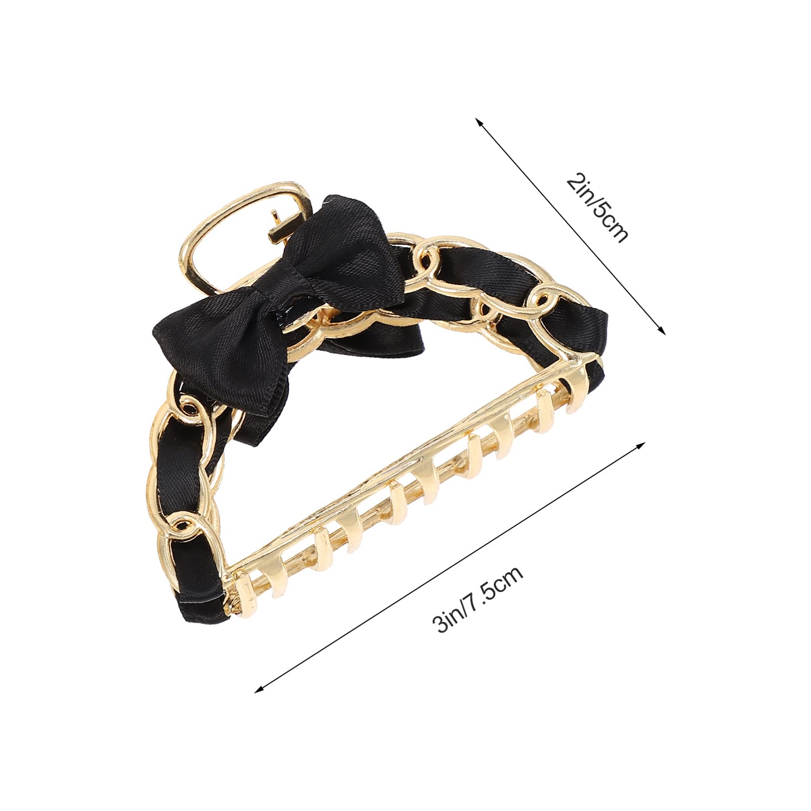 Lurrose Metal Hair Claw Clips - Non-Slip Bowknot Jaw Clips for Women & Girls | Retro Silk Hair Barrettes & Fancy Hair Clamps | Perfect for Updos, Ponytails & Everyday Styling