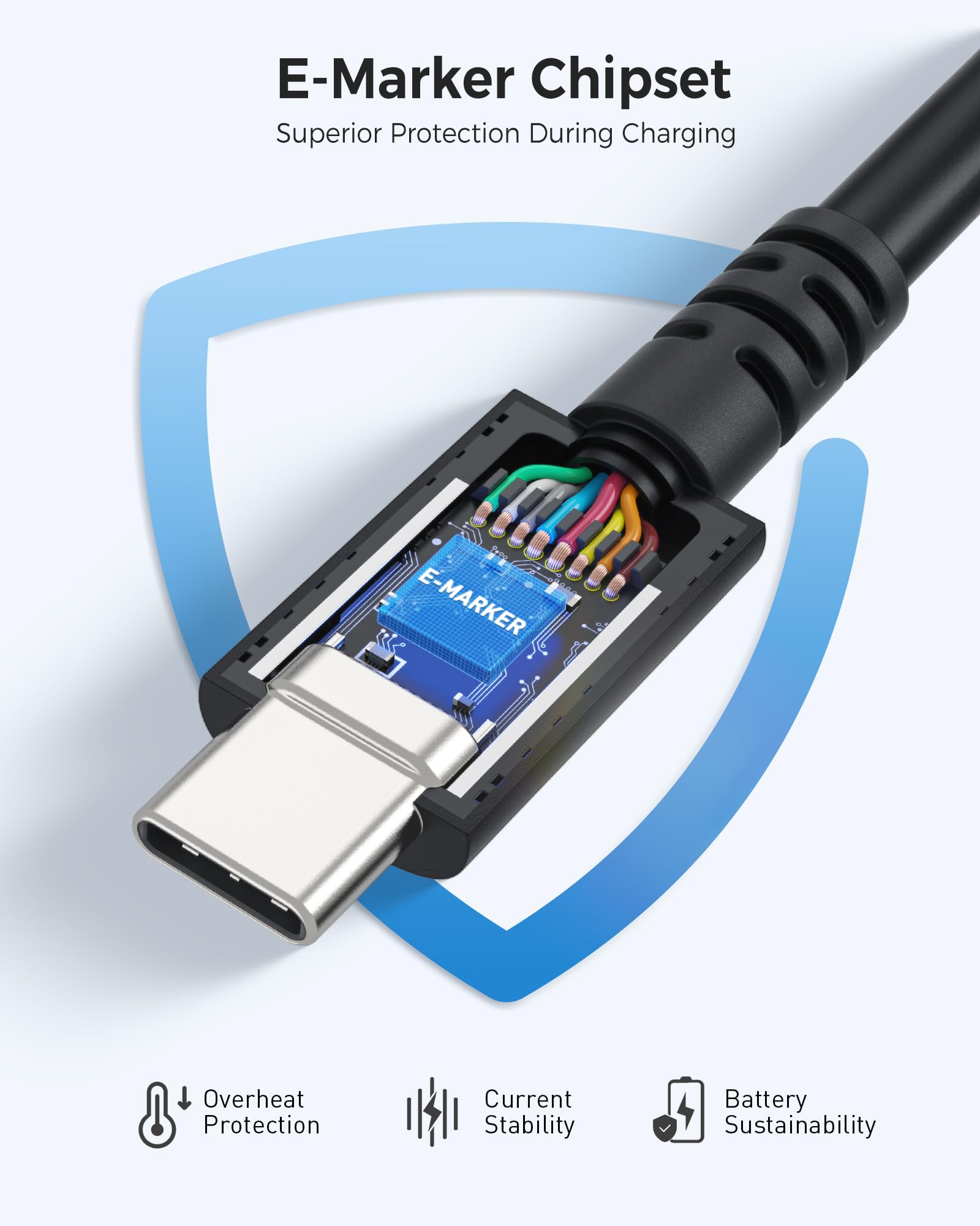 Intel Certified Thunderbolt 4 Cable 40Gbps 2m Active USB-C Cable with 240W Charging & 8K Video - Compatible with USB4, Thunderbolt 3 - Ideal for MacBook Pro, Dell XPS, Gaming Laptops & High-Speed Data Transfer