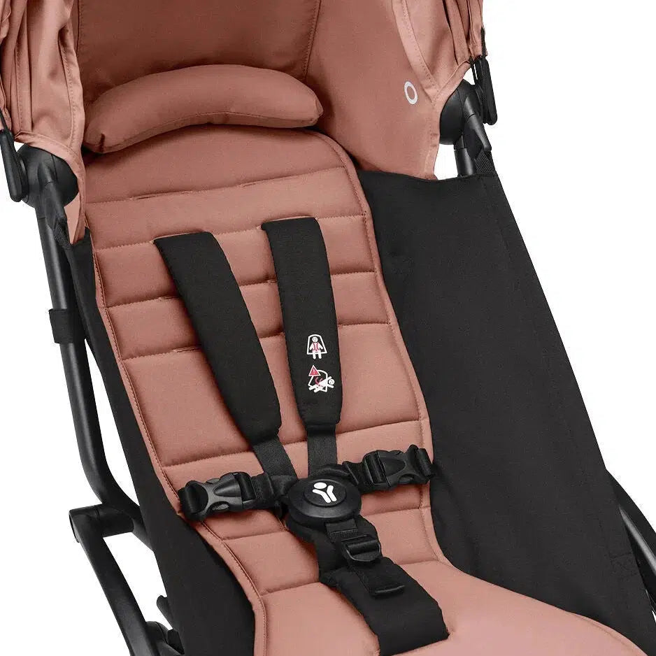 Stokke YOYO 3 Lightweight Baby Stroller for Ages 6+ Months - Black Frame with Ginger Fabric | Compact Foldable Travel Stroller for Airplanes, City Walks & Daily Use