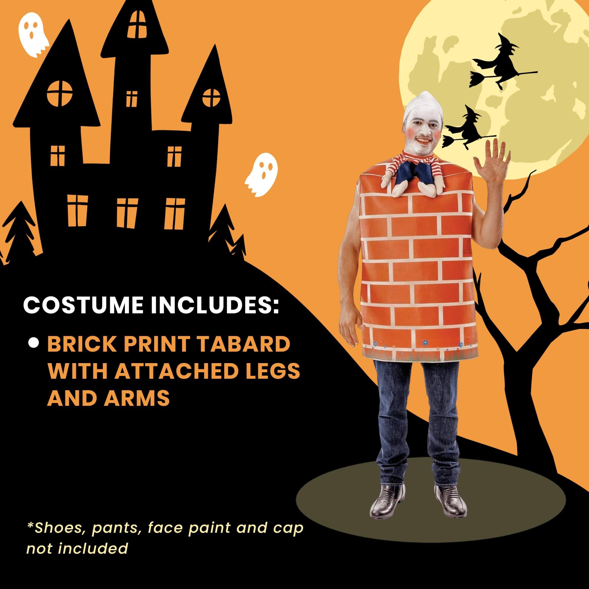 Adult Humpty Dumpty Fancy Costume for Halloween & Cosplay - Standard Size for Men & Women
