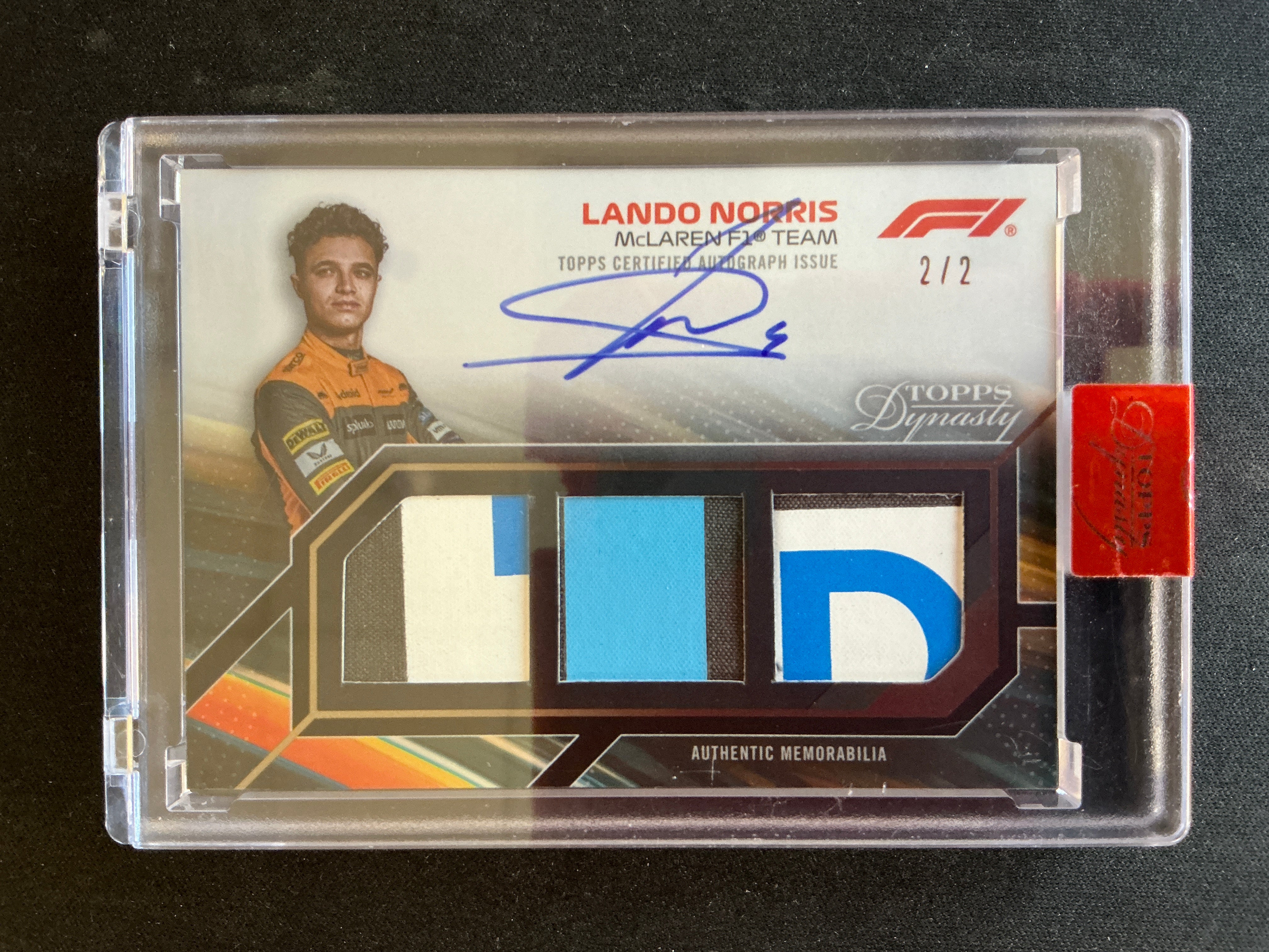 2023 Topps Dynasty F1 Lando Norris #SDTRA LNII Triple Relic Autograph Card - Rare Collectible for Formula 1 Fans & Sports Memorabilia Enthusiasts - Perfect for Display, Trading, and Investment